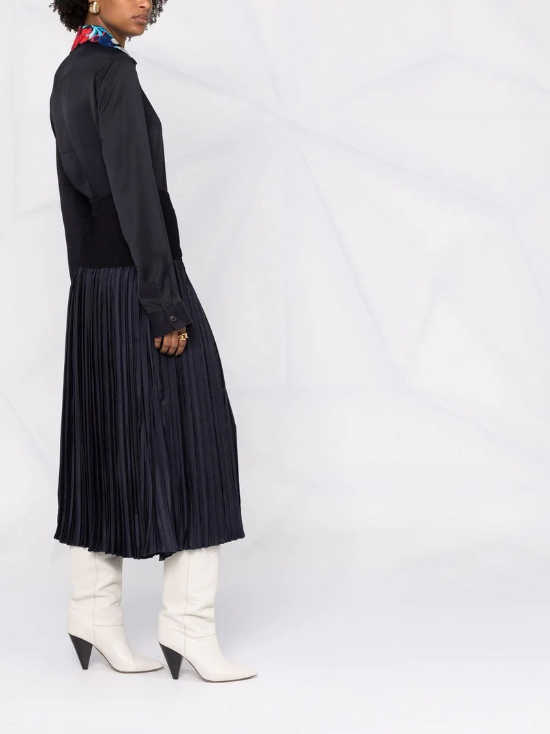 floral-embroidered collar satin shirt 4