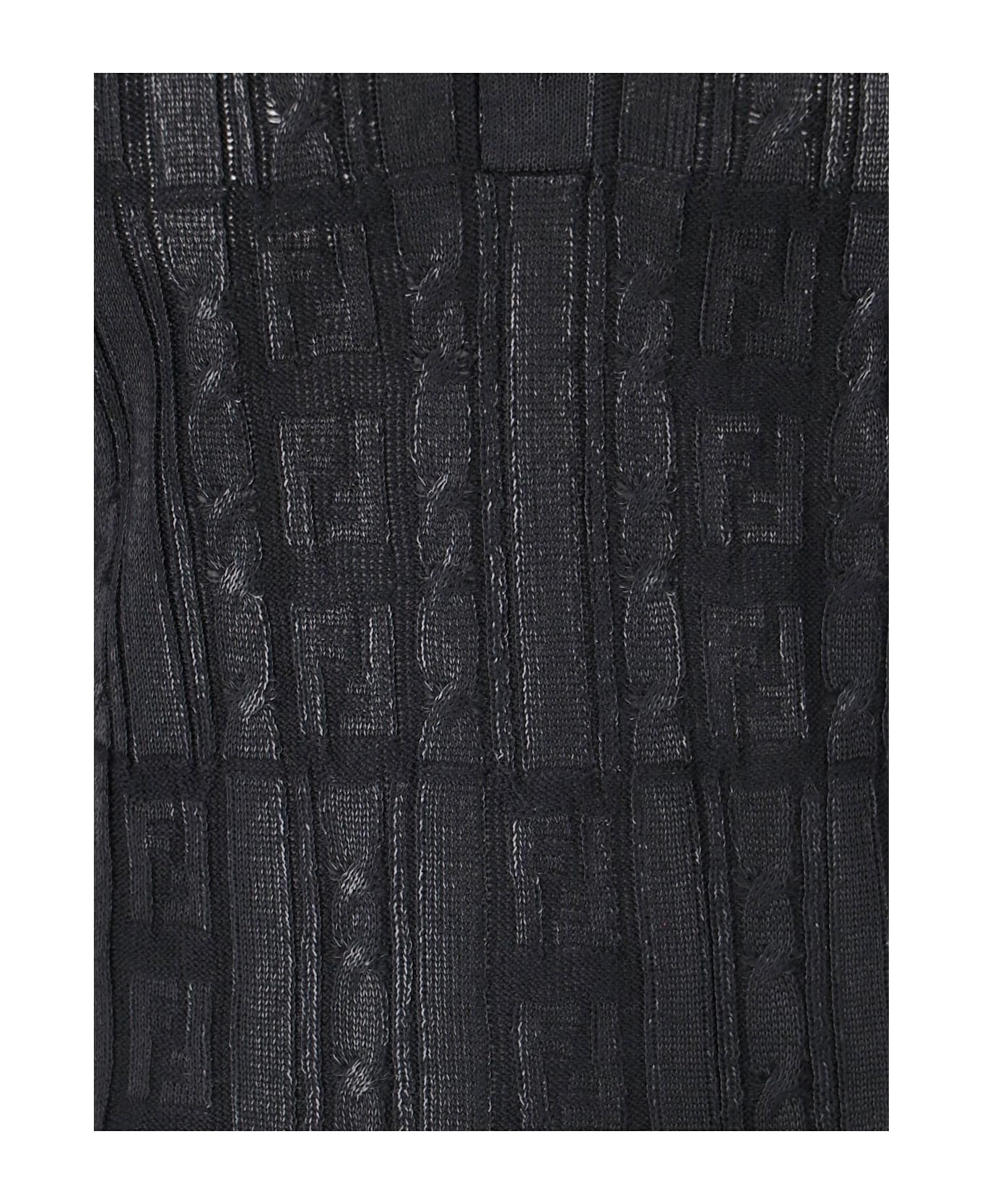 Black Wool Polo Shirt - 3