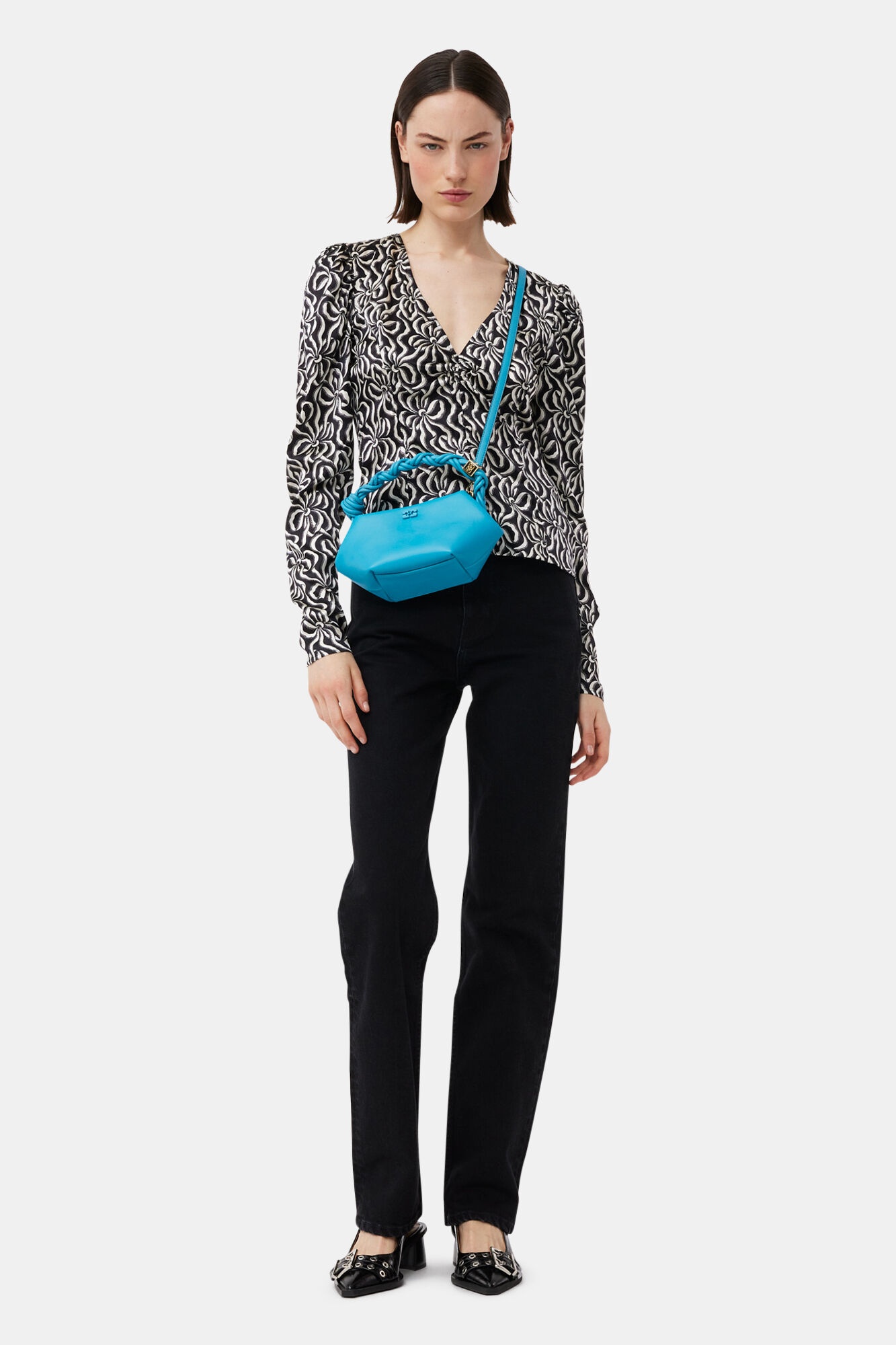 BLUE MINI GANNI BOU BAG - 3