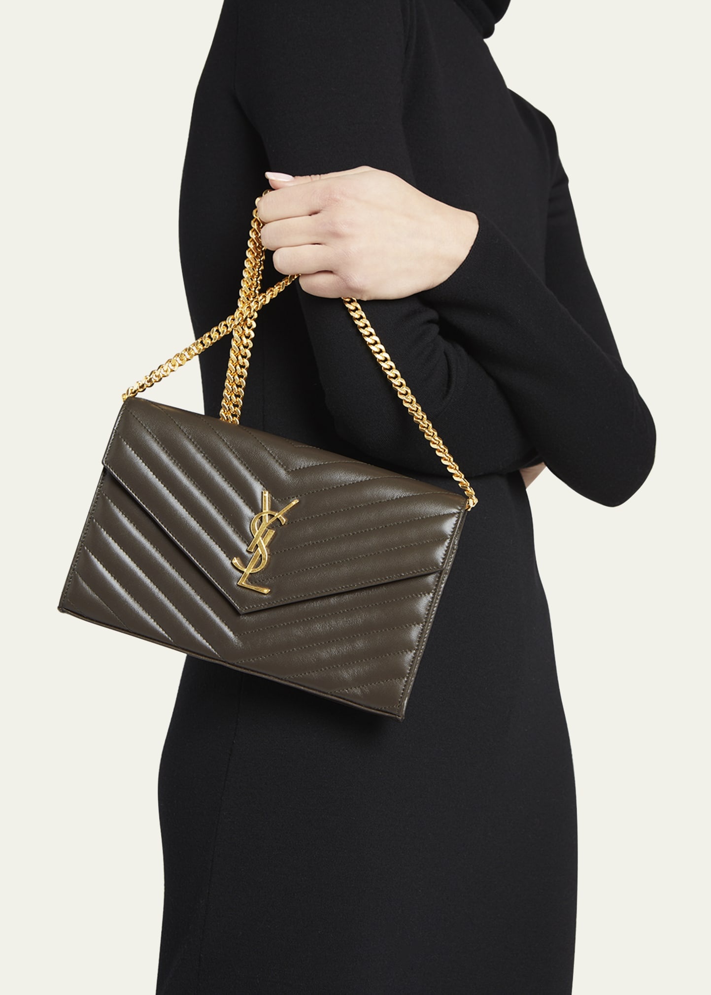 YSL Monogram Large Wallet on Chain in Smooth Leather - 5