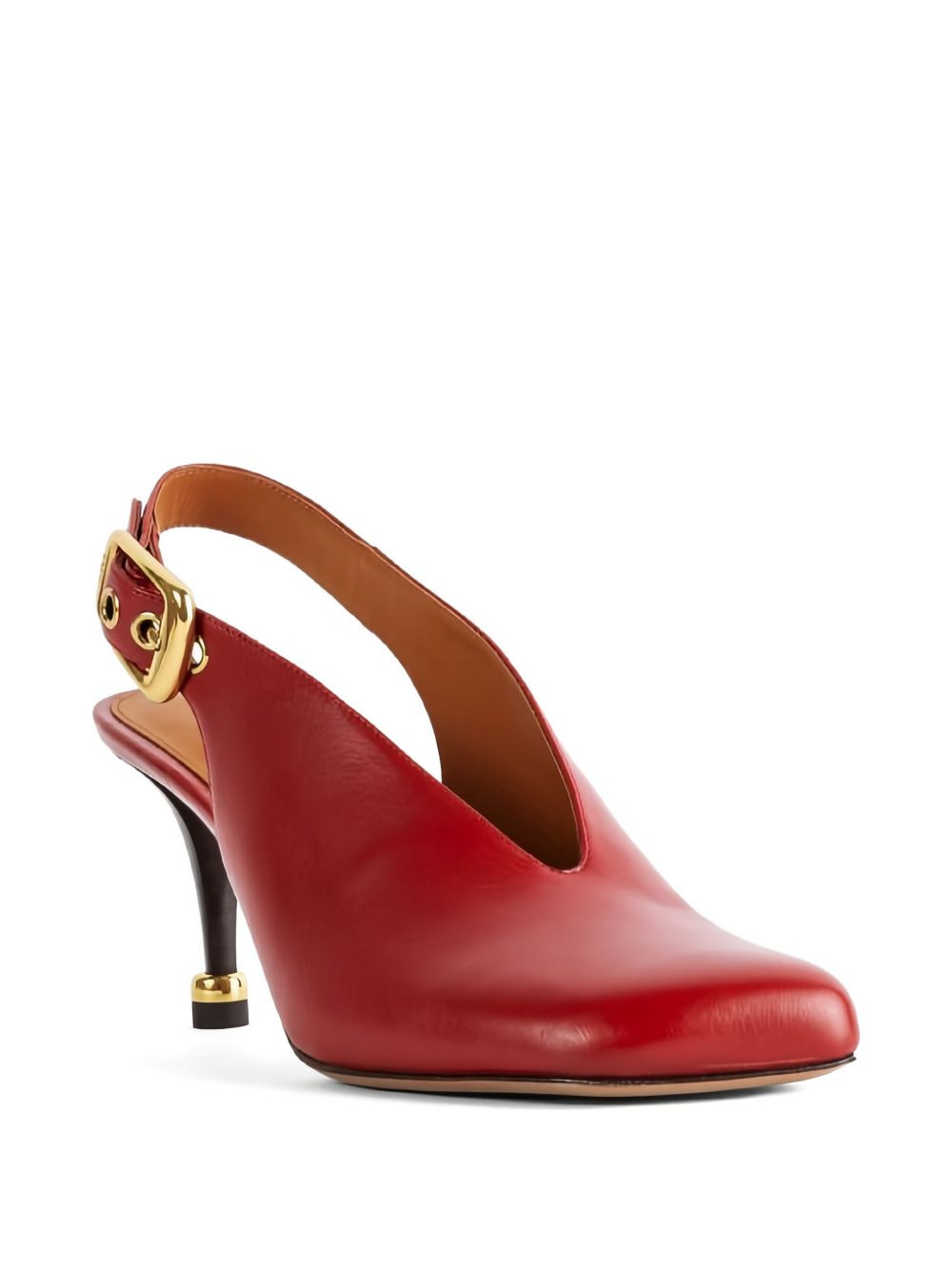 70mm slingback calf-leather heeled pumps - 2