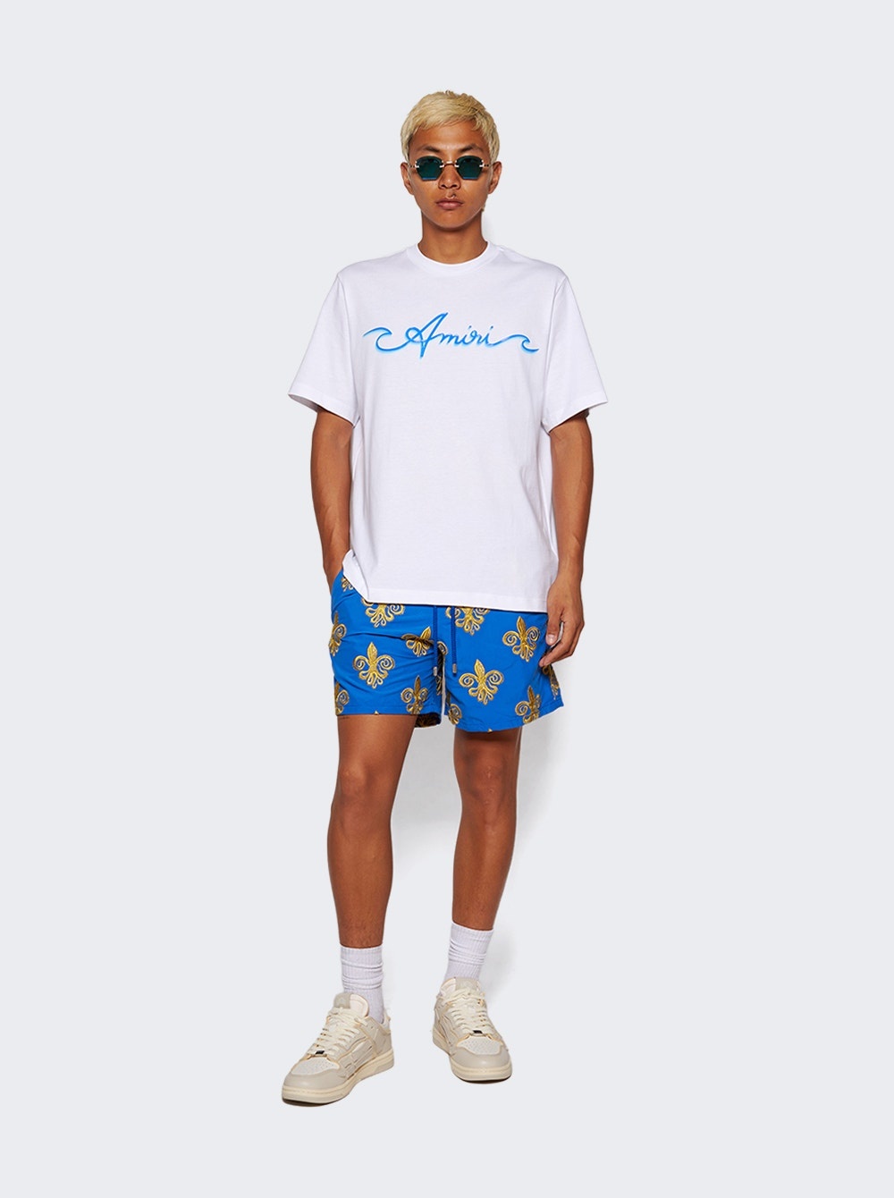 AMIRI Logo Wave Tee White | thewebster | REVERSIBLE