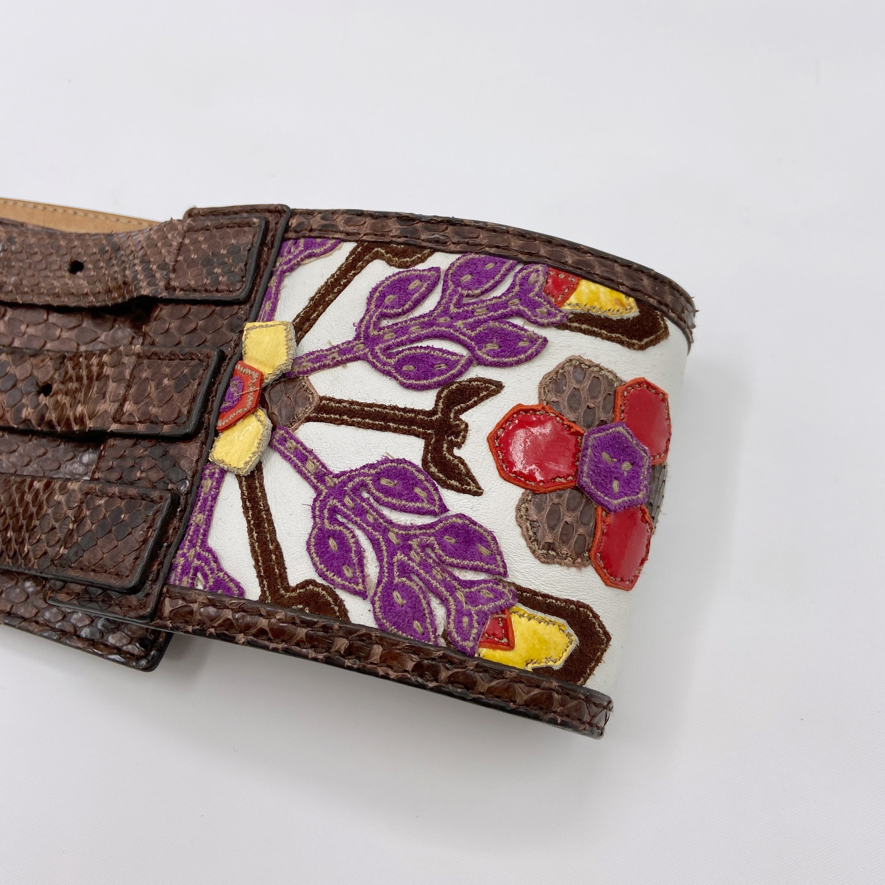 Gucci Spring 2007 Python Leather Triple Wide Belt - 11