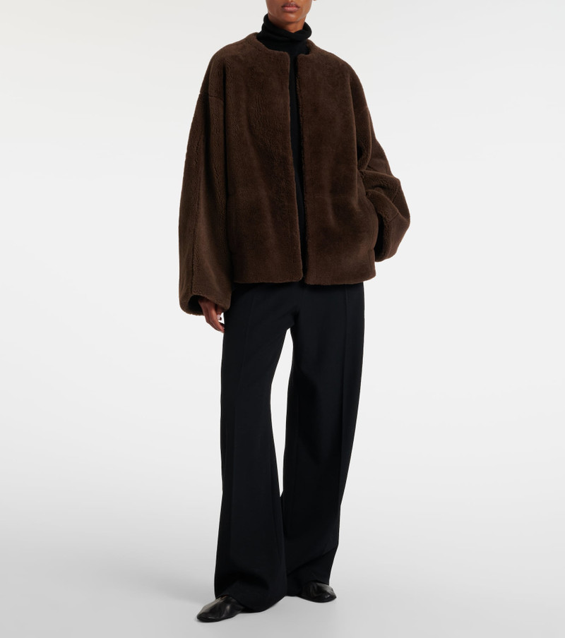 The Row Valorin shearling jacket outlook
