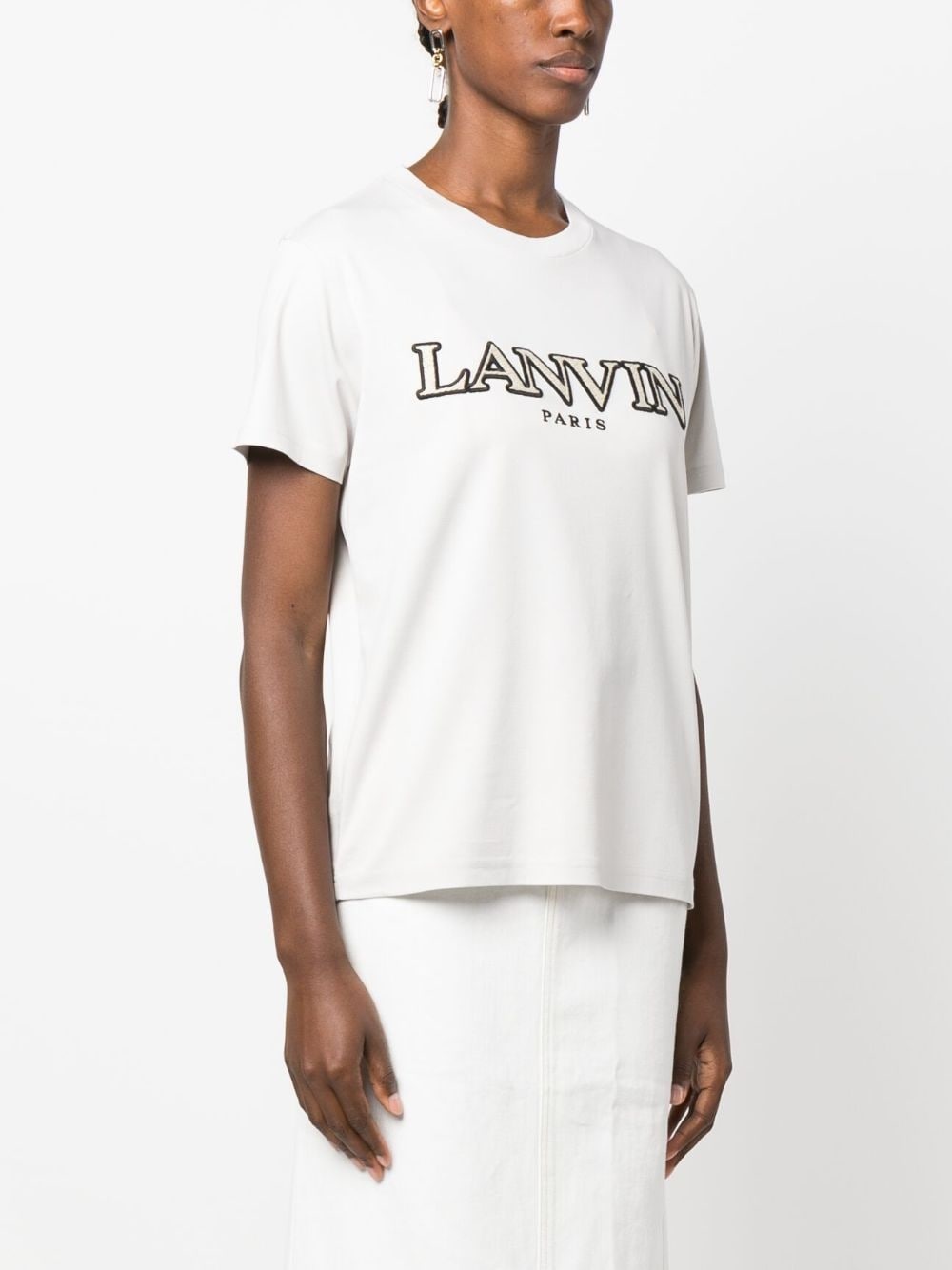 embroidered logo T-shirt - 3