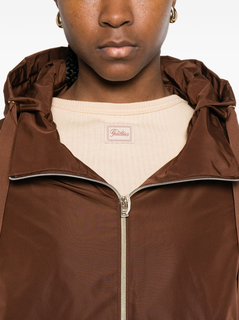 hooded zip-fastening coat 5