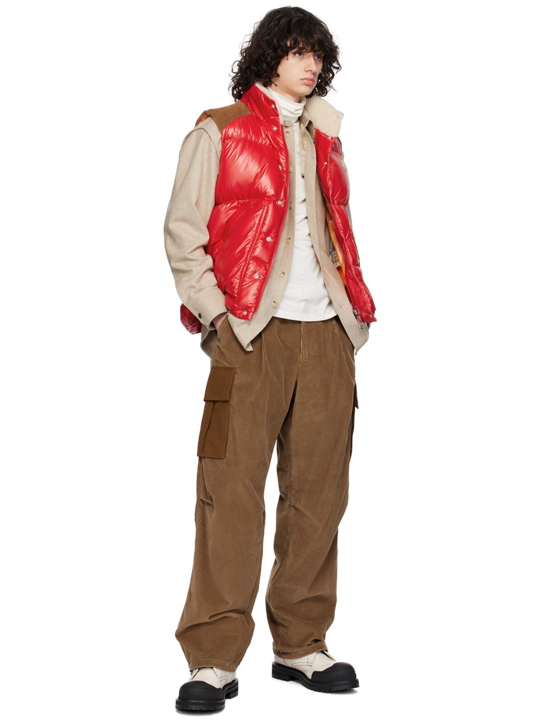 Red Ardeche Down Vest - 4