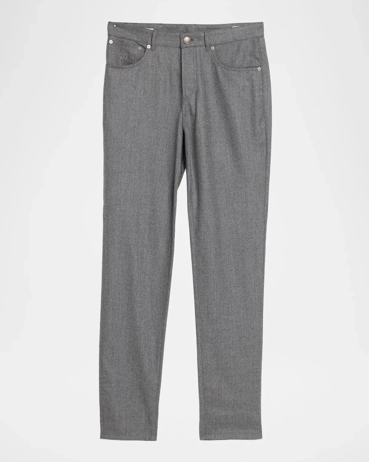 Men's Flannel Tapered Leg Five-Pocket Pants - 1