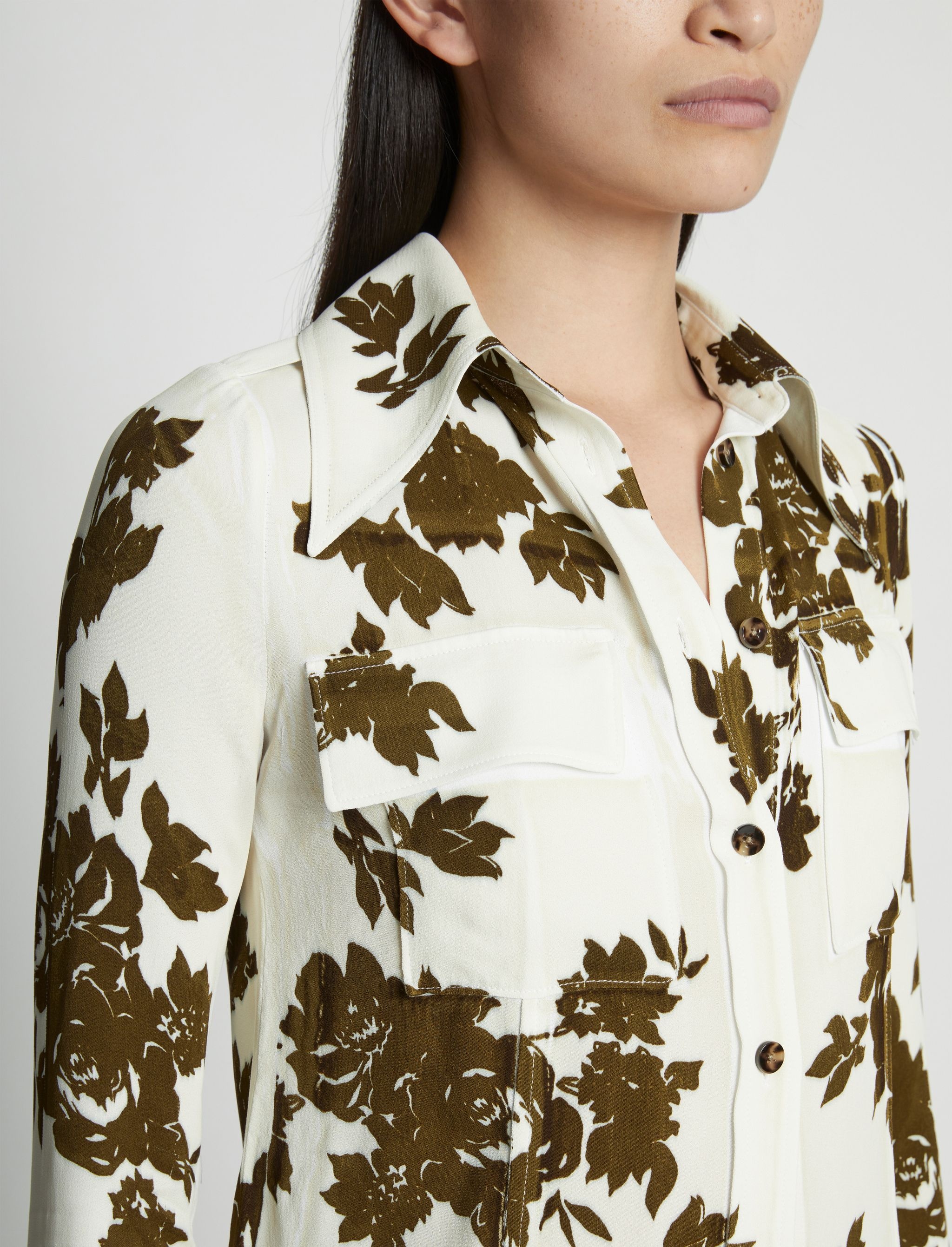 Floral Garment Printed Shirt - 6