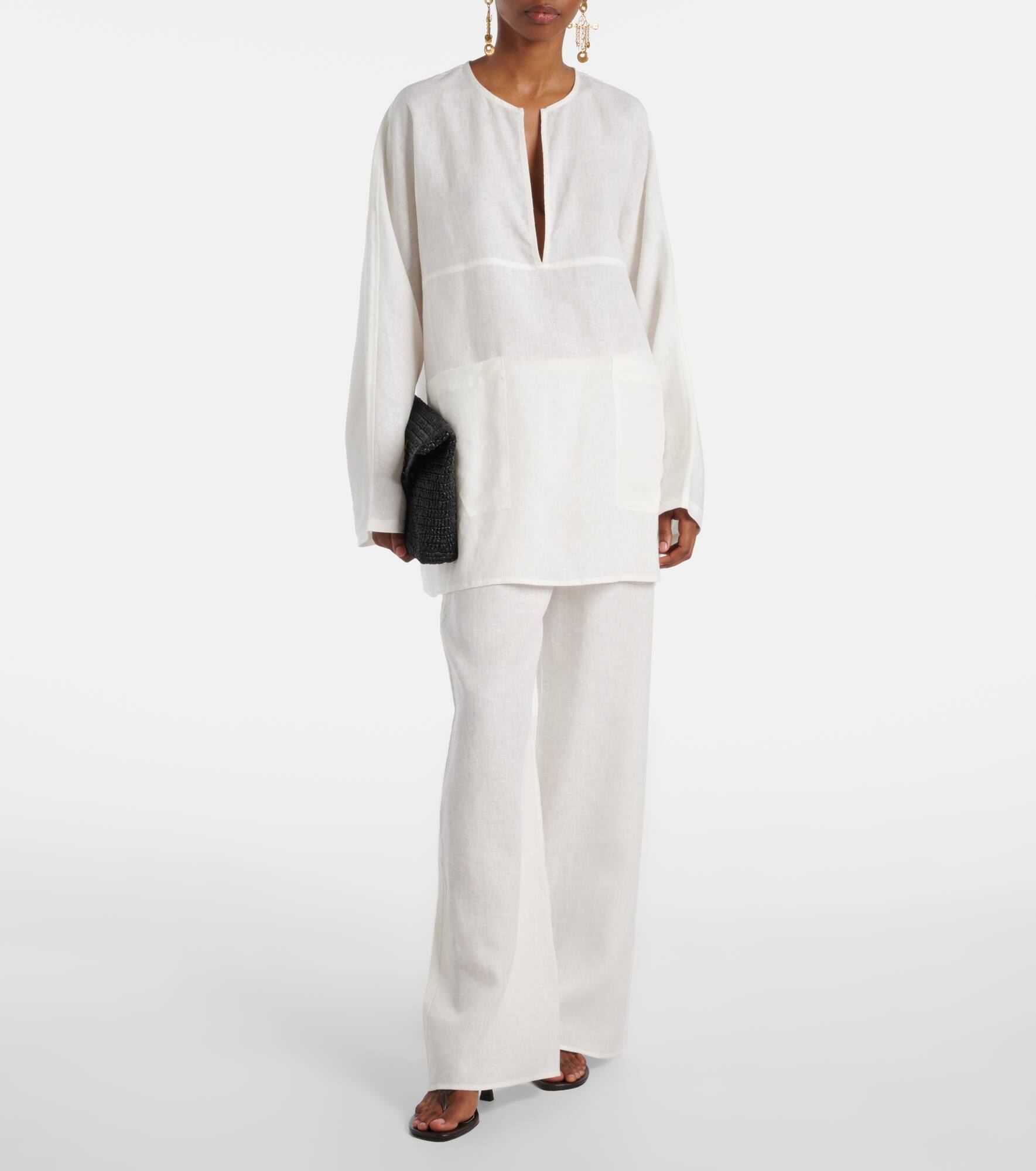 Austin linen wide-leg pants - 2