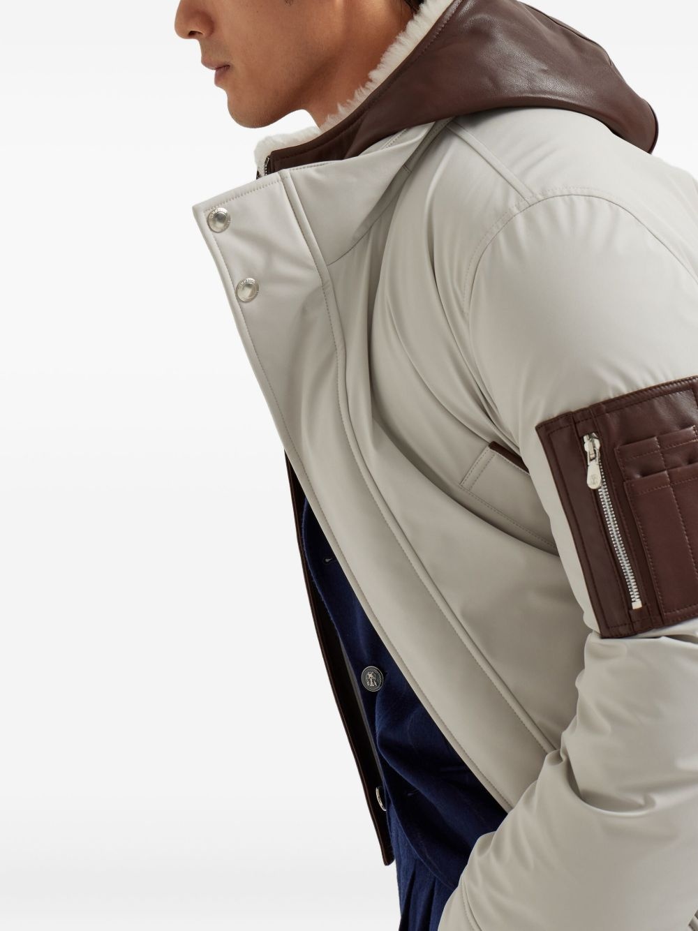double closure padded jacket - 5