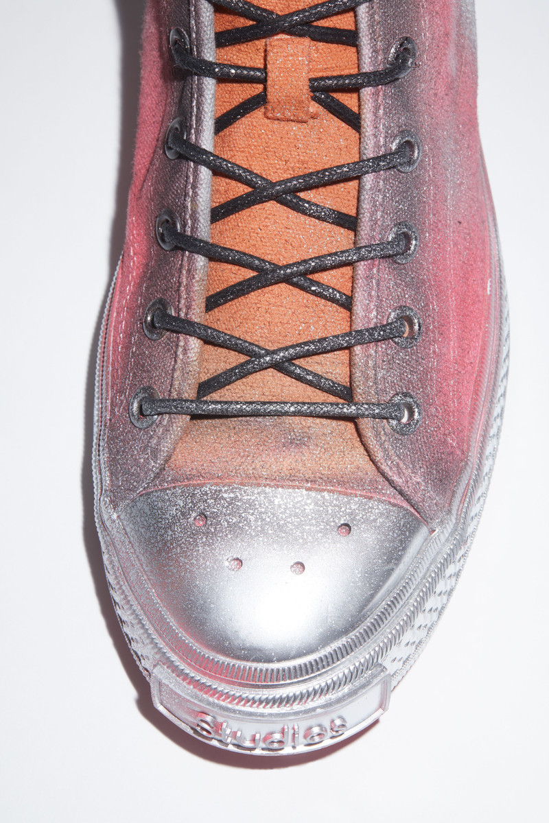 Sprayed high top sneakers - Red/black 5