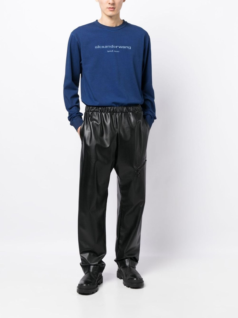 Alexander Wang logo-print cotton sweatshirt outlook