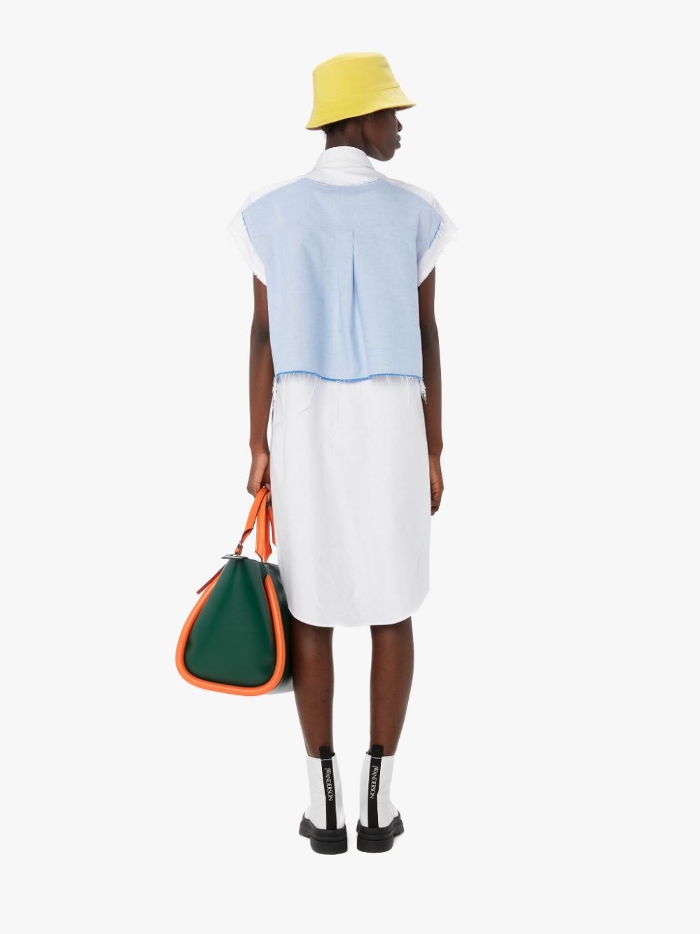 DOUBLE LAYER SLEEVELESS MINI SHIRT DRESS - 3