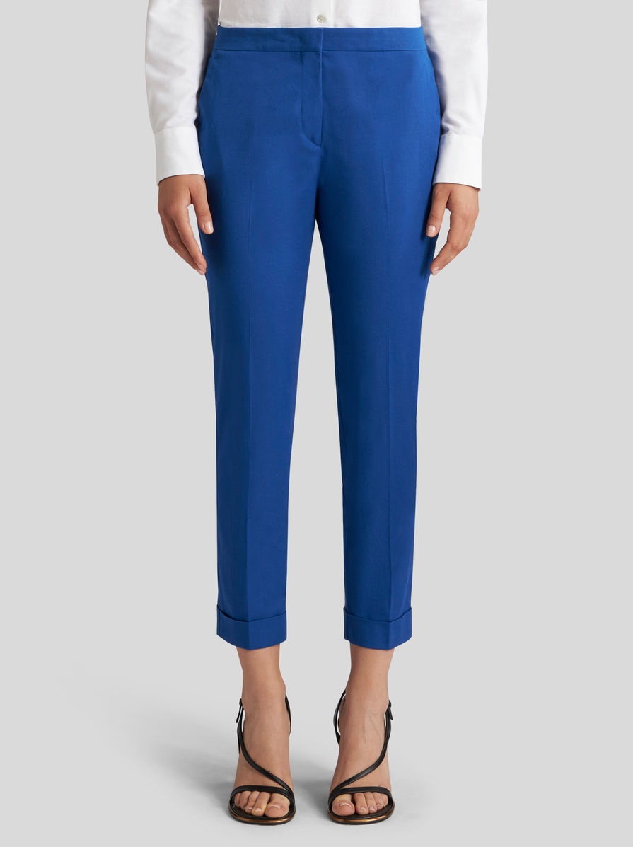 CROPPED STRETCH FABRIC TROUSERS - 2