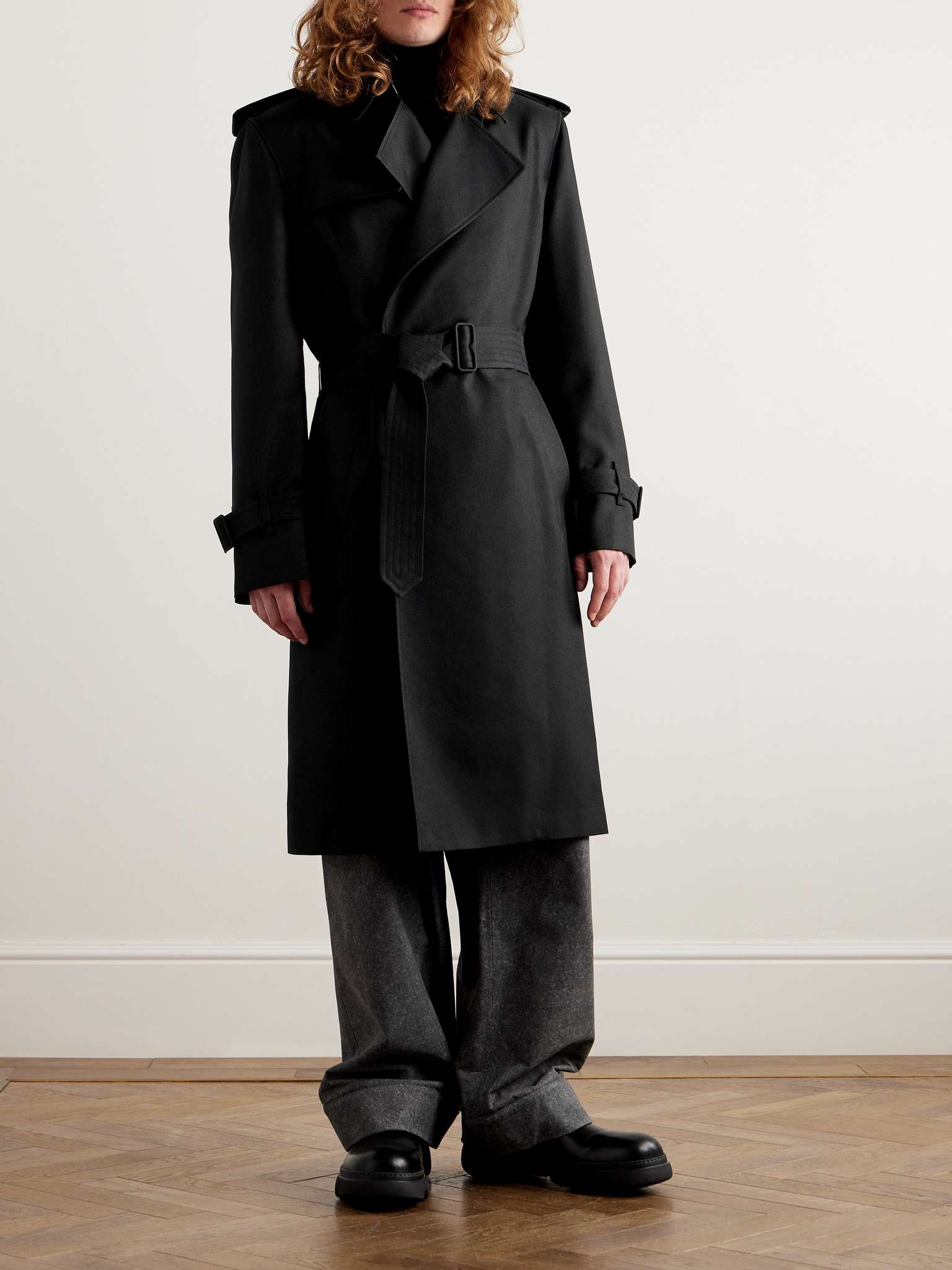 トレンチコート BURBERRY Black Silk Blend Trench Coat p24_burberry_p24-burberry-