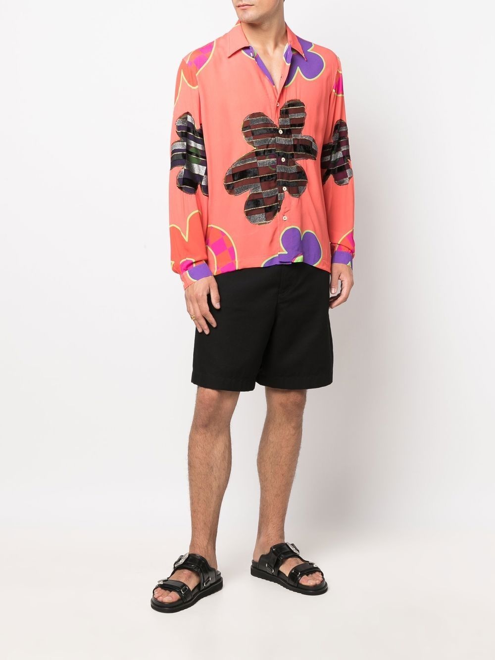 graphic-print long-sleeve shirt - 2