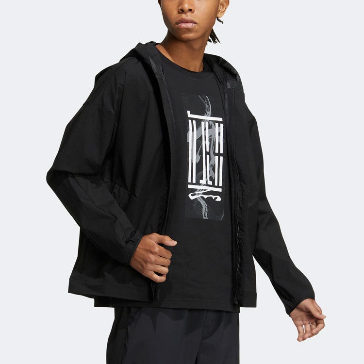 adidas WJ WB Sports Hooded Jacket Black HE5145 - 4