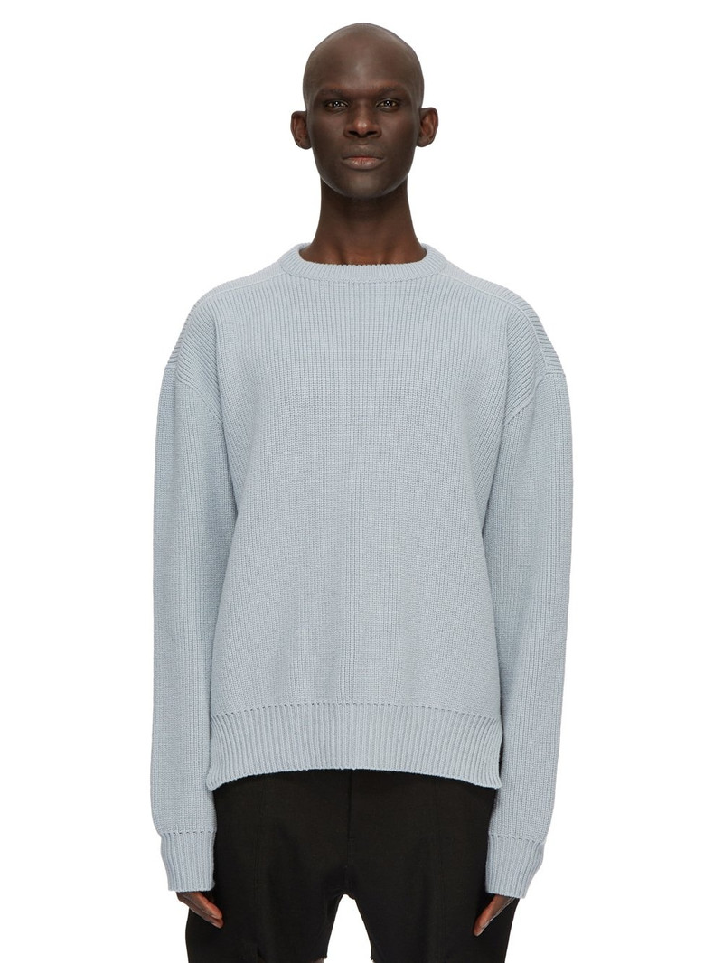 fisherman-knit crew-neck sweater 1