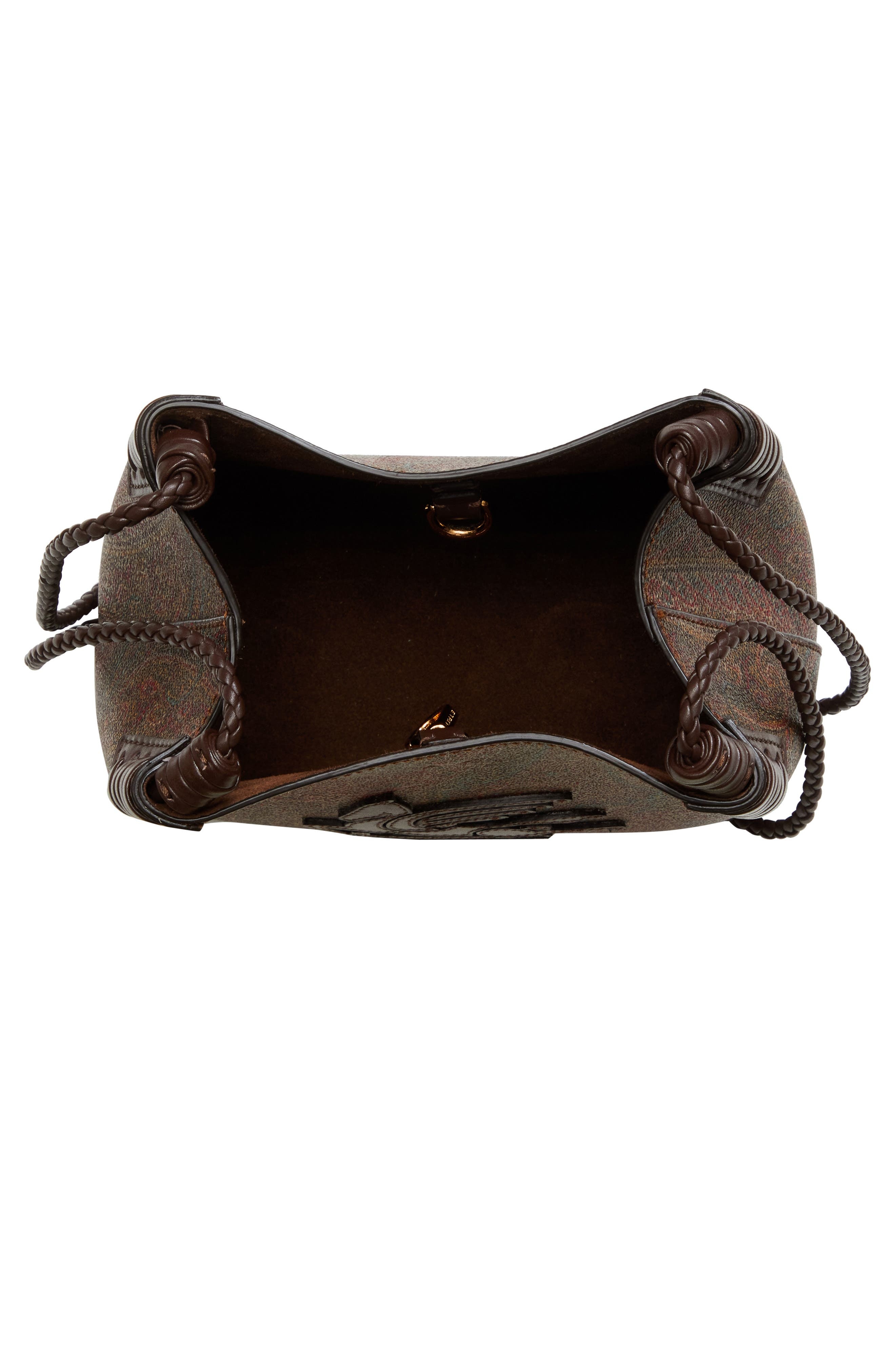 Etro Extra Small Libra Arnica Coated Canvas Crossbody Bag in Brown at Nordstrom - 4
