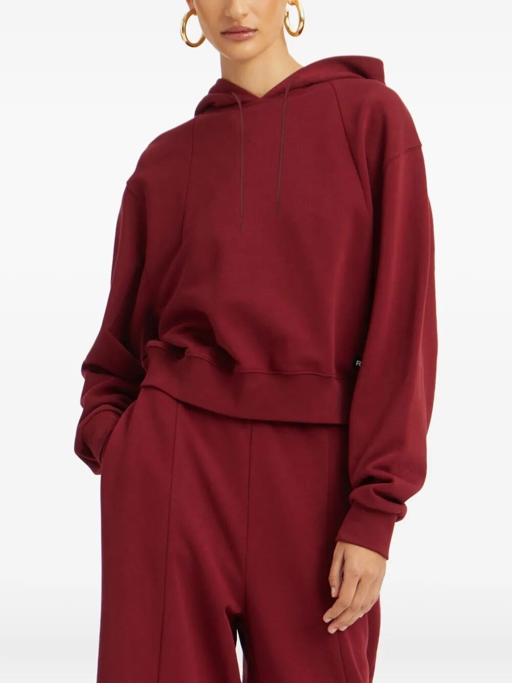 Terry Back Cropped Hoodie - 6