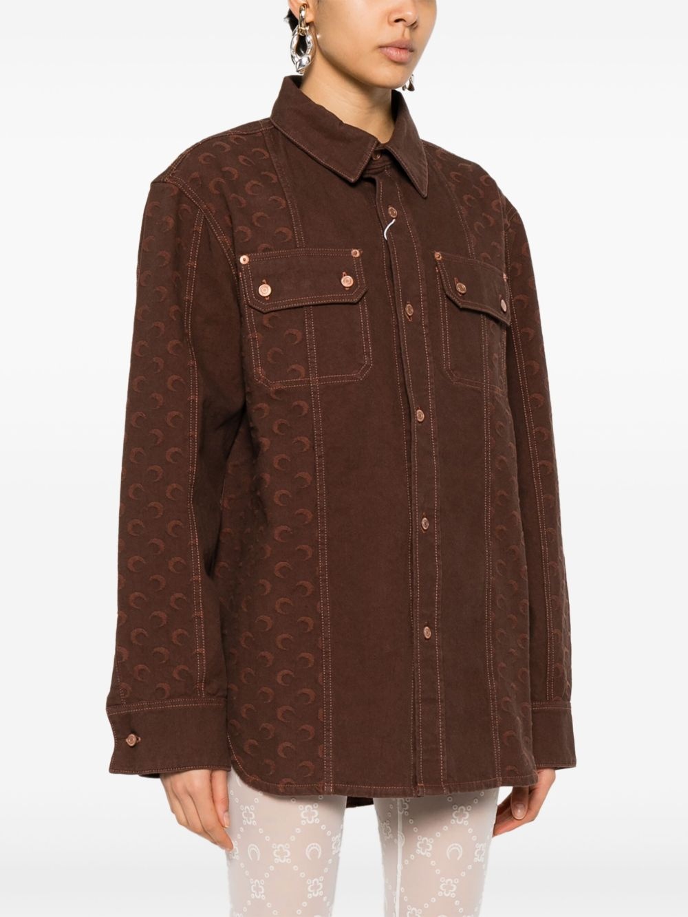 Moon-jacquard shirt - 3
