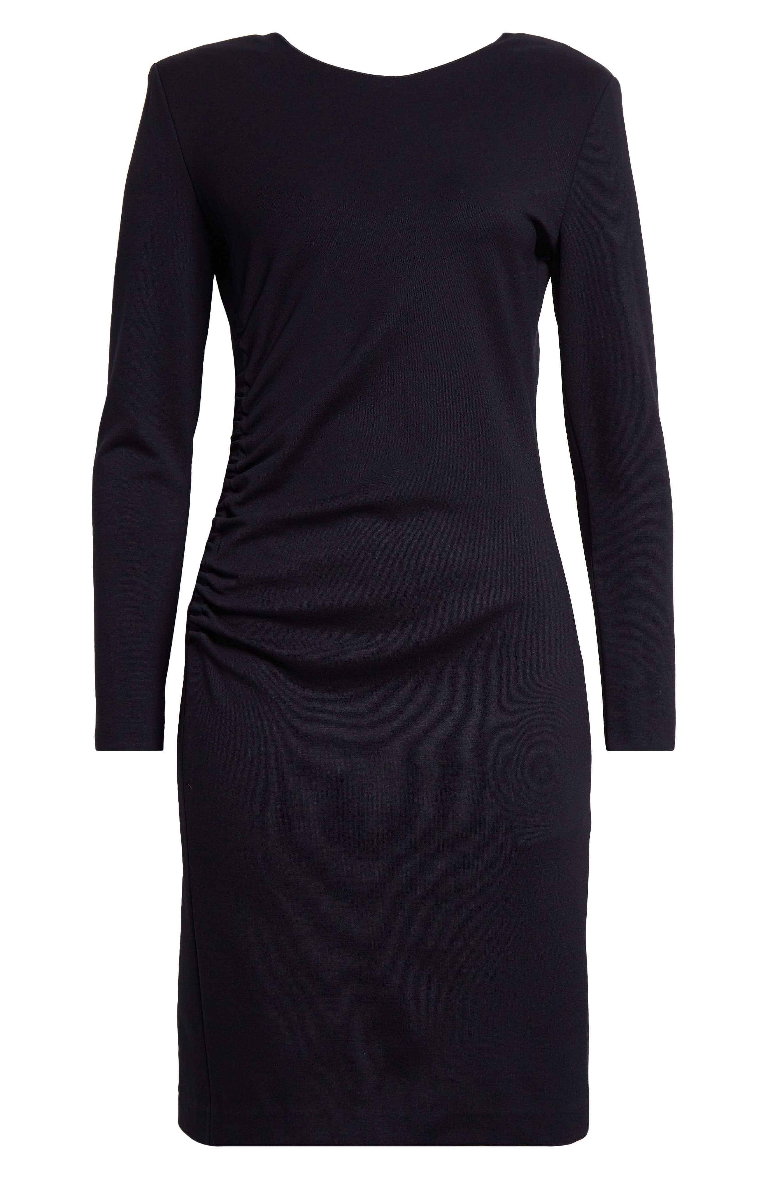 Emporio Armani Milan Ruched Long Sleeve Minidress in Navy at Nordstrom - 5