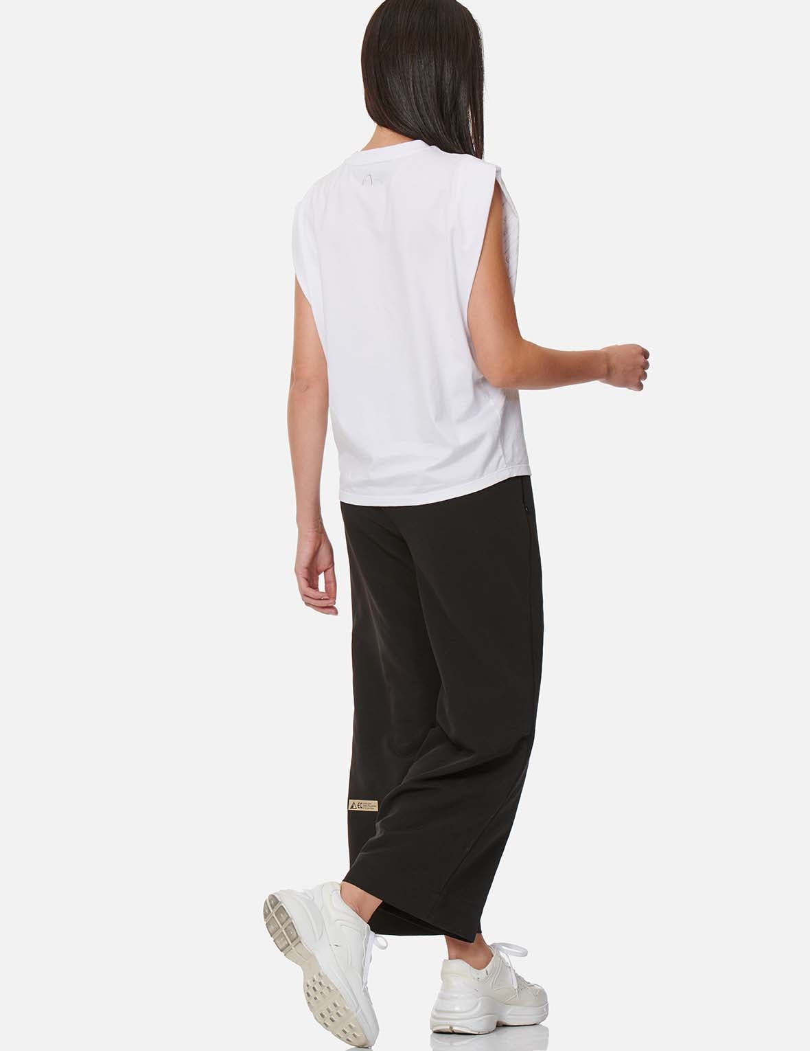 Double Waistband Wide Leg Pants - 4