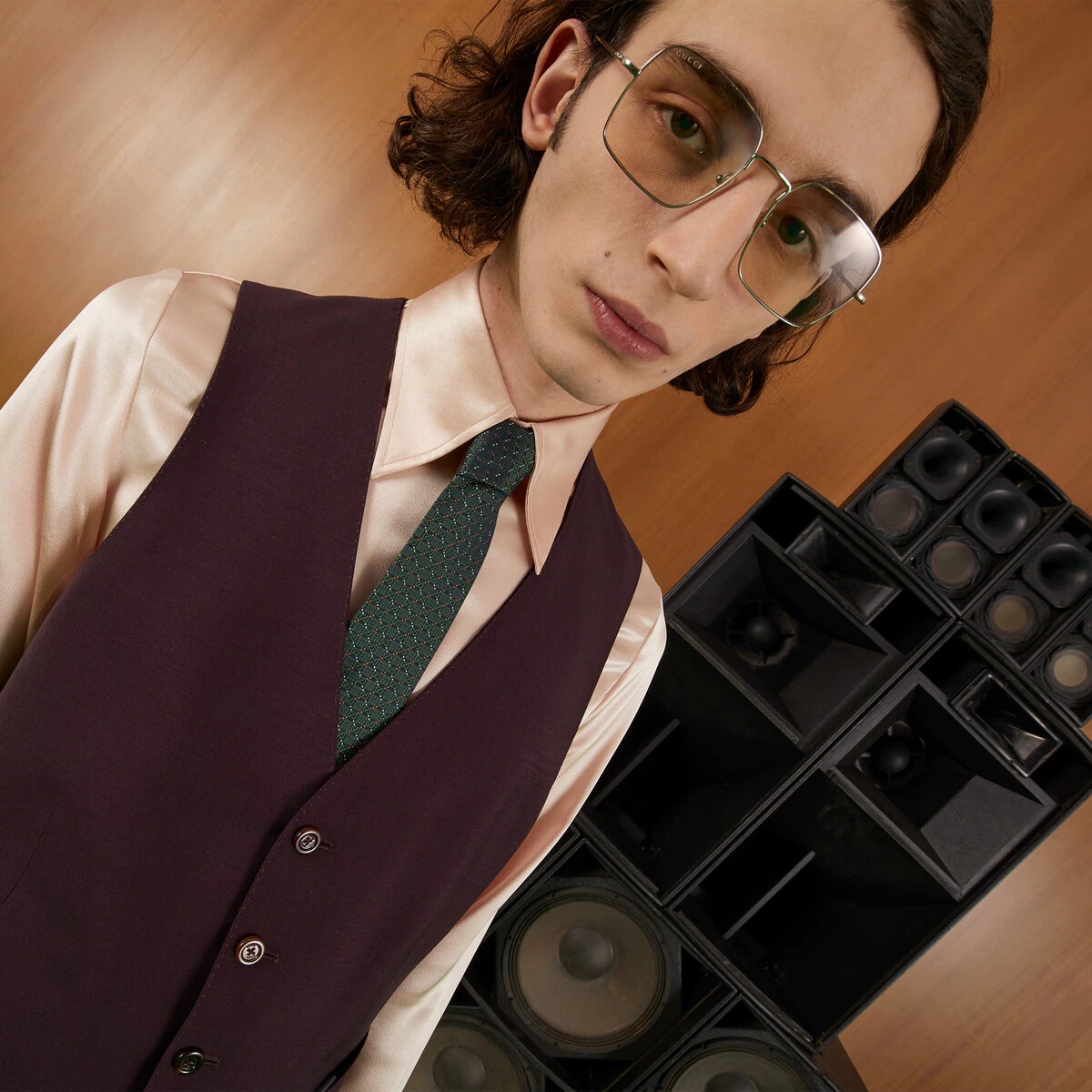 GG check silk jacquard tie - 3