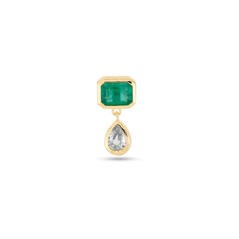 Full Volume Emerald Luxe Drop Earrings 5