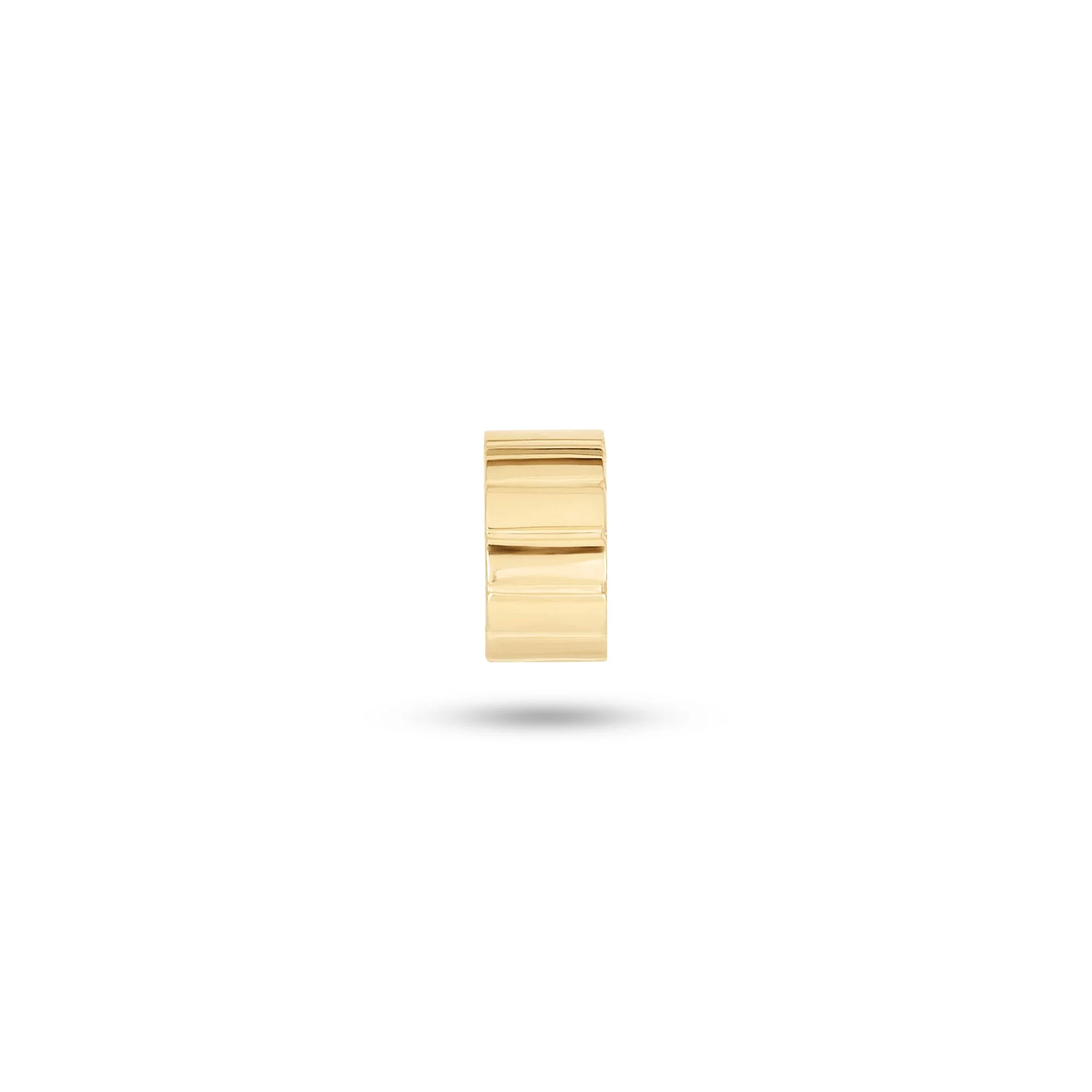 Ridged Rondelle Charm - 1
