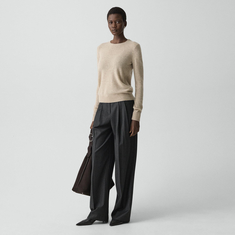 Theory Crewneck Sweater in Feather Cashmere outlook