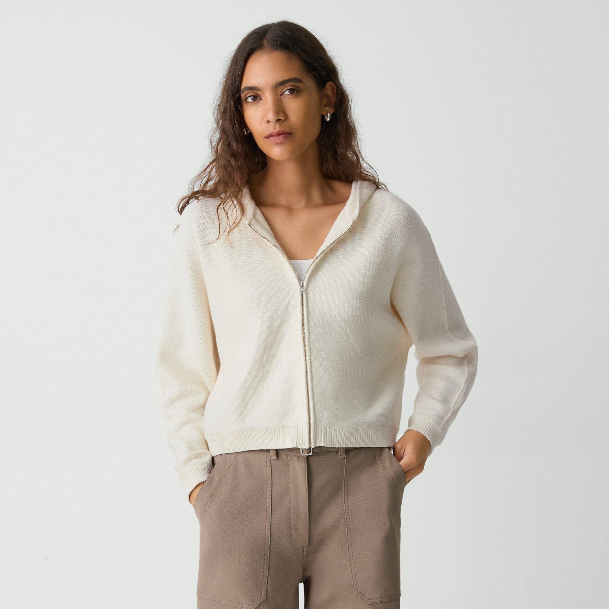 Zip-Up Hoodie in Rounded Cotton - 2
