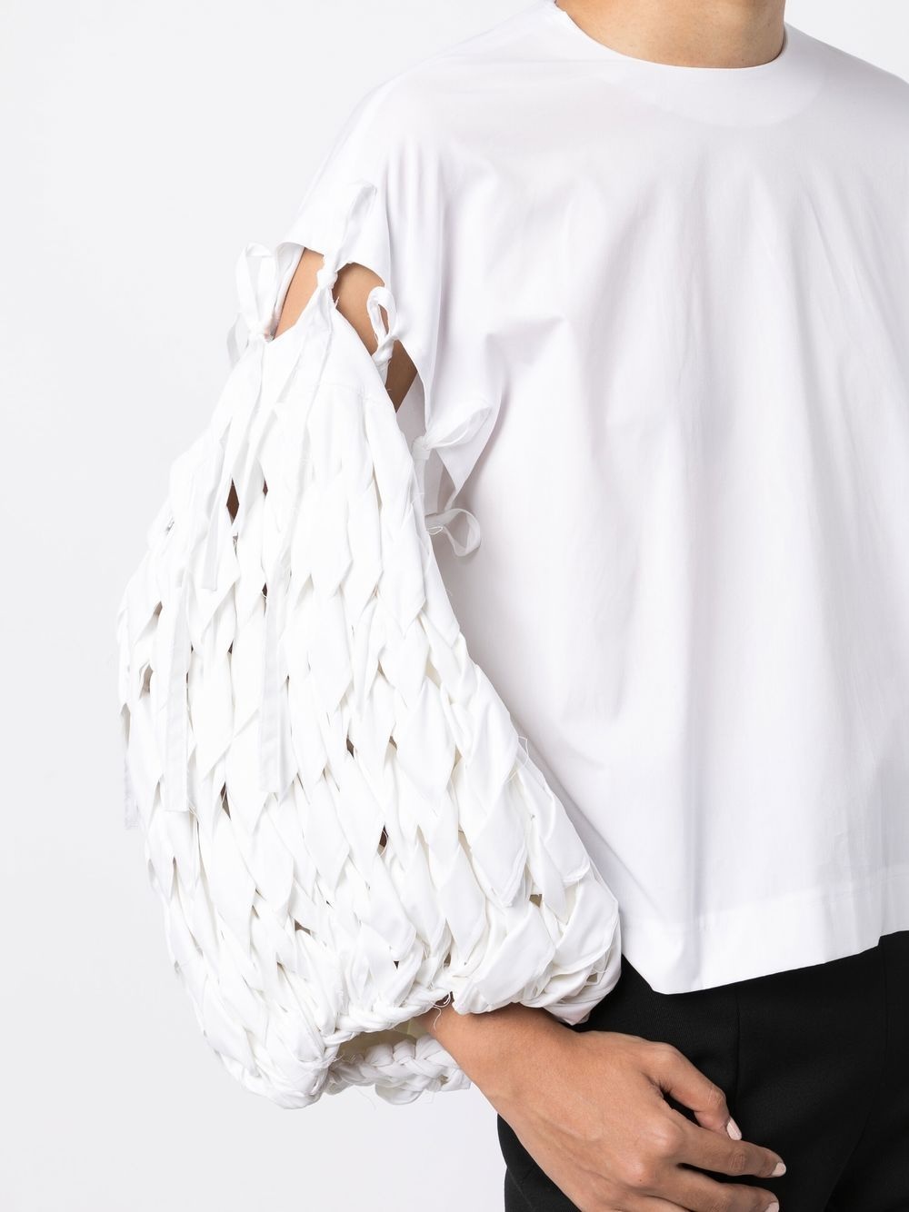 woven puff-sleeve blouse - 5