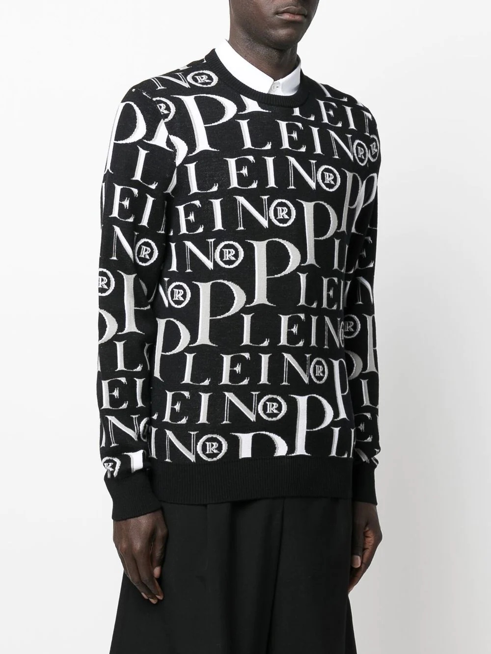 logo-print crew neck jumper - 3