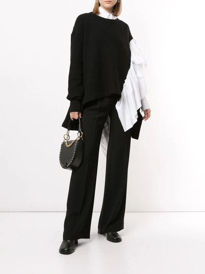 Yohji Yamamoto asymmetric ruffle top outlook