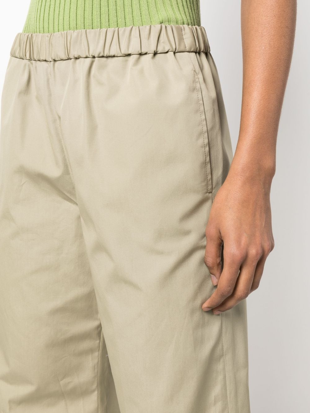elastic-waist wide-leg trousers - 5