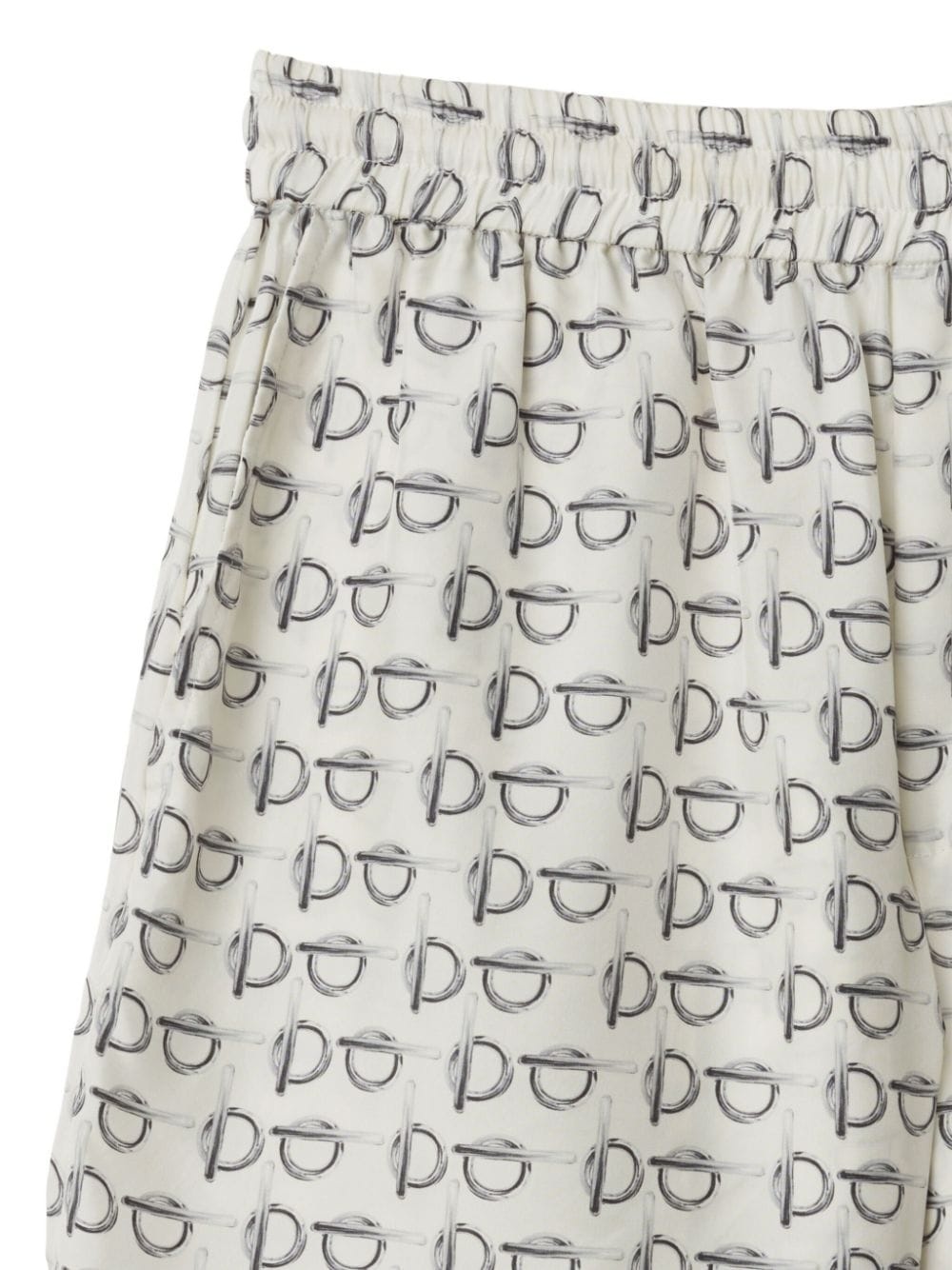 toggle-print silk shorts - 2