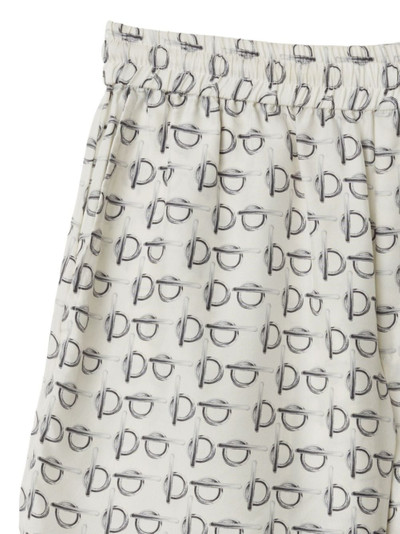 Burberry toggle-print silk shorts outlook