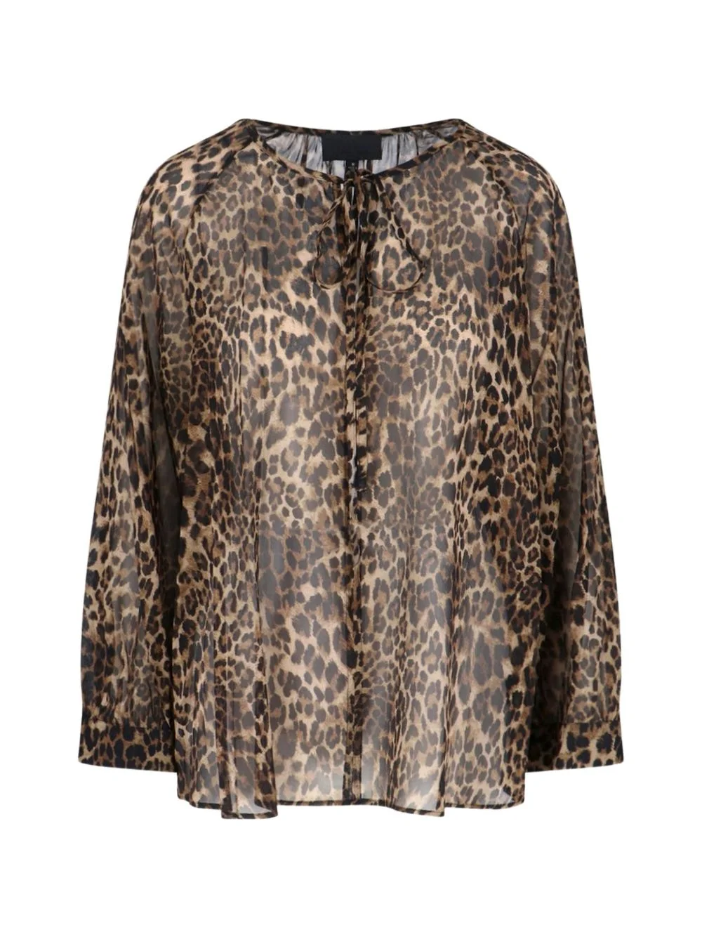 leopard-print blouse - 1