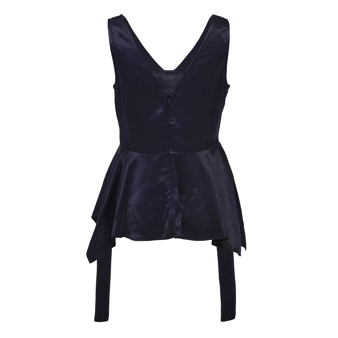 V-Neck Sleeveless Flounce Top - 2