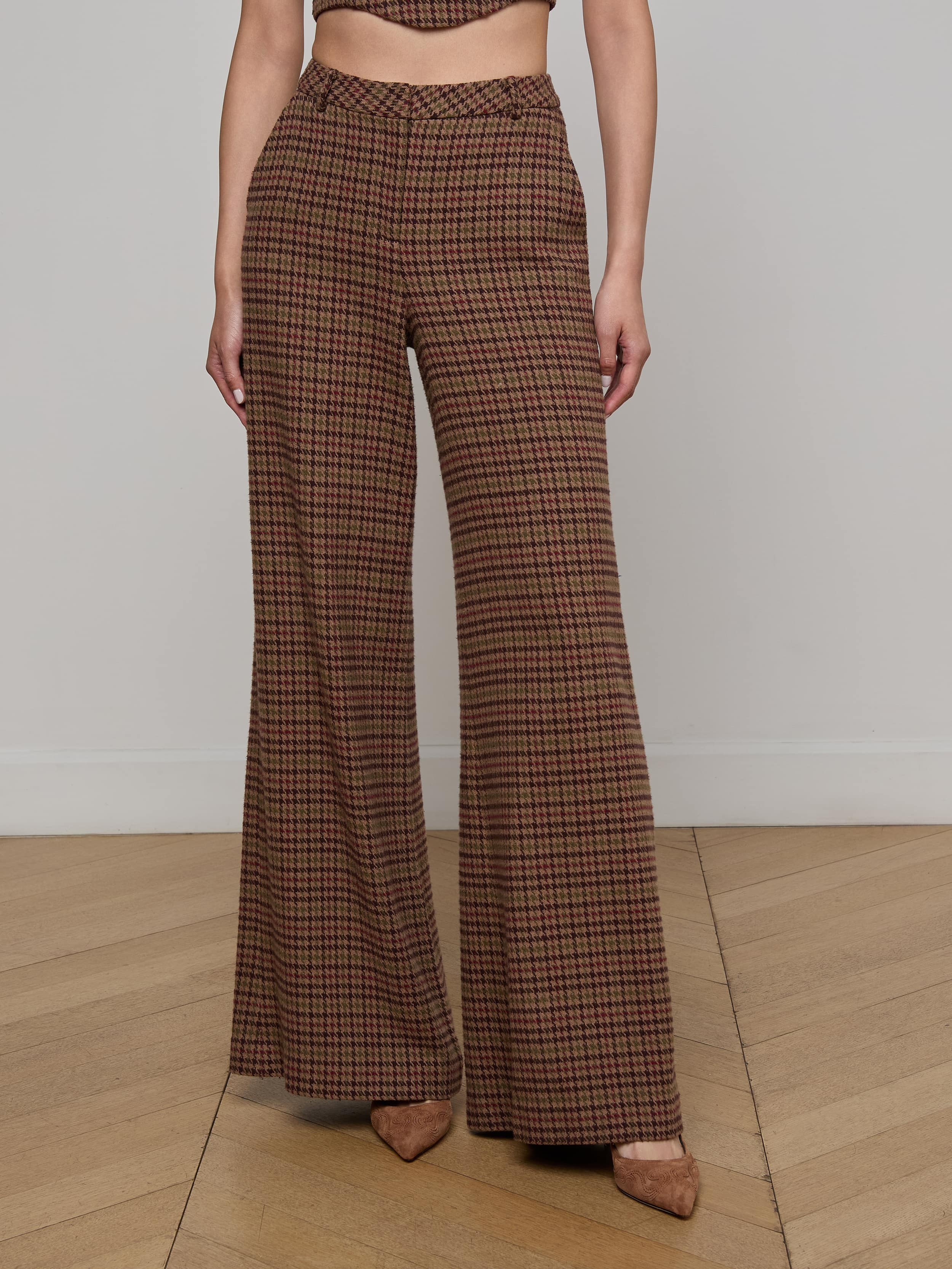 Pilar Houndstooth Wide-Leg Pant - 3