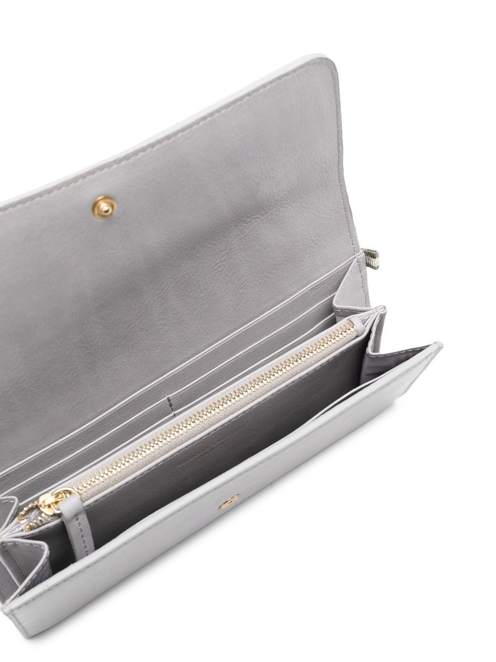 logo-print leather wallet - 3