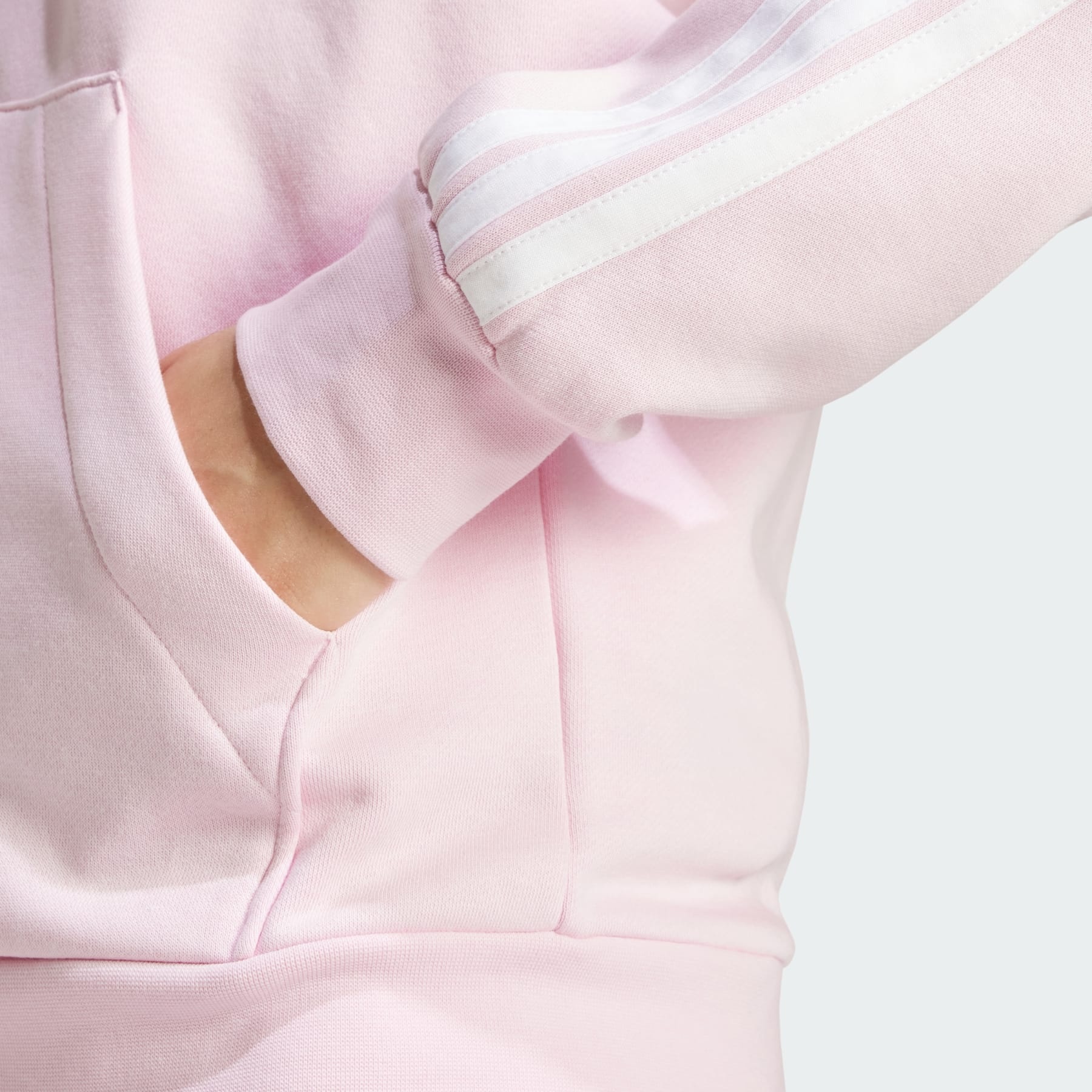 Essentials 3-Stripes Full-Zip Fleece Hoodie - 6