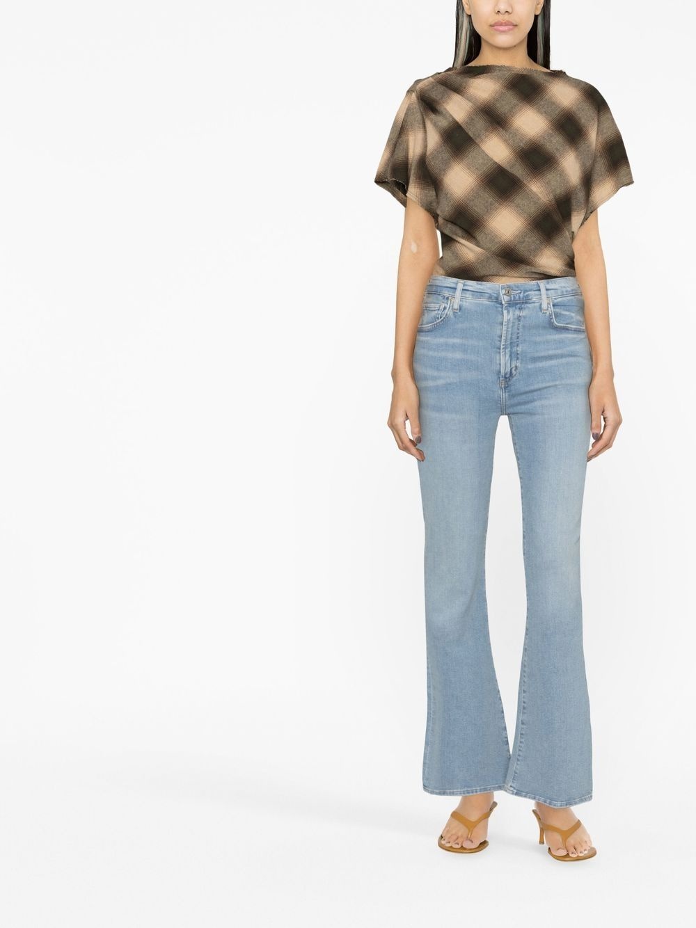 mid-rise flared jeans - 2