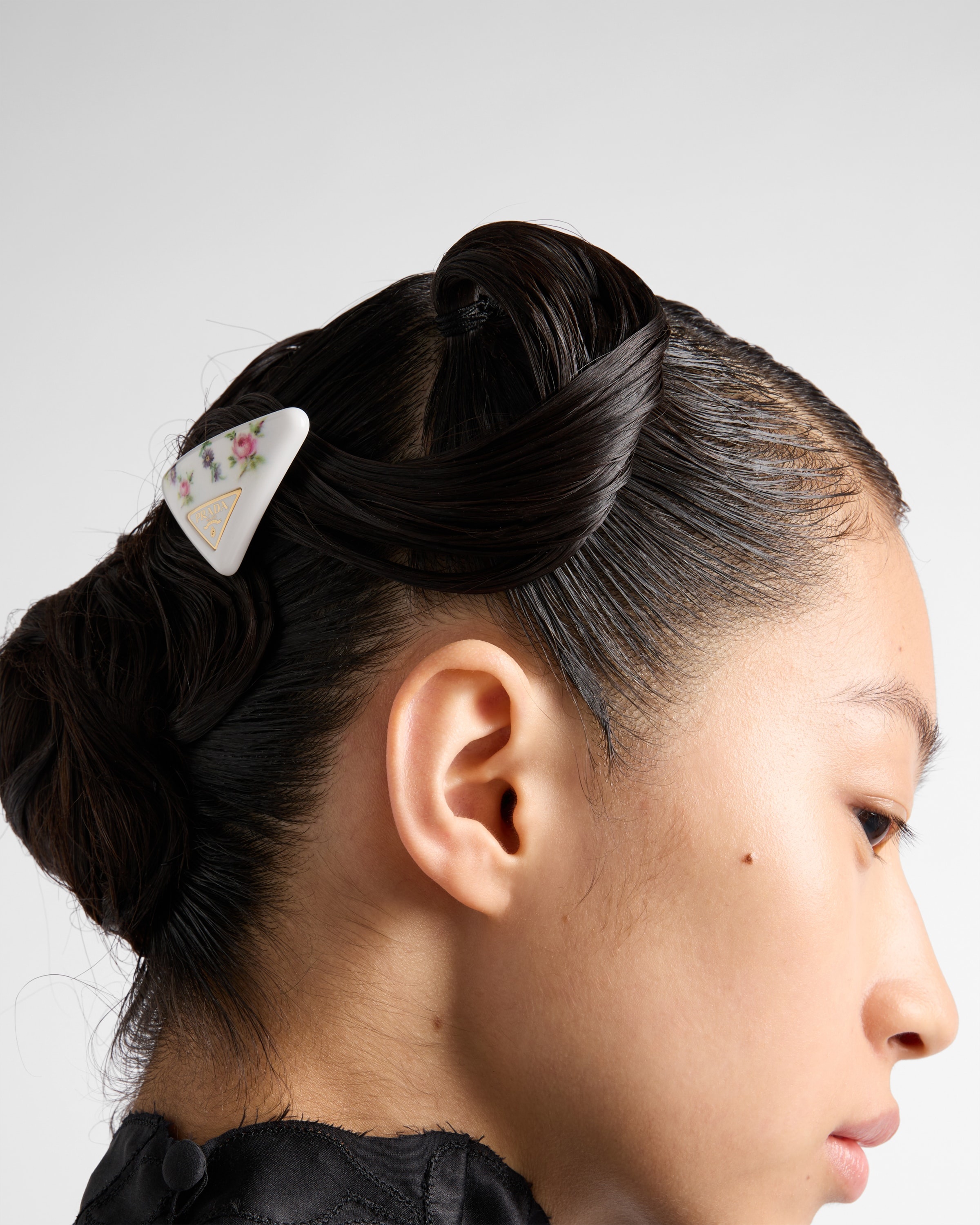 Plexiglas and metal hair clip - 2