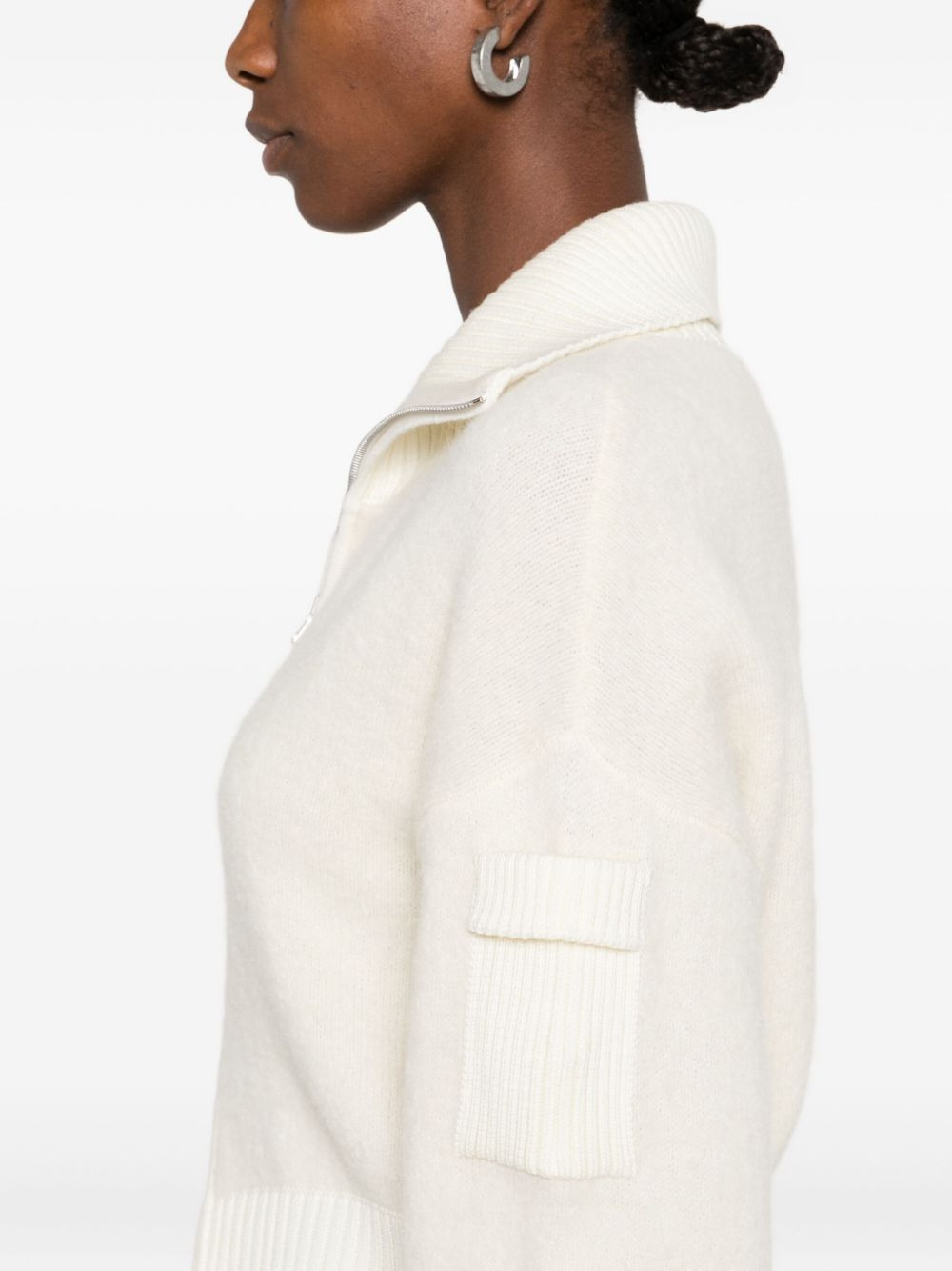 zip-front cardigan - 5