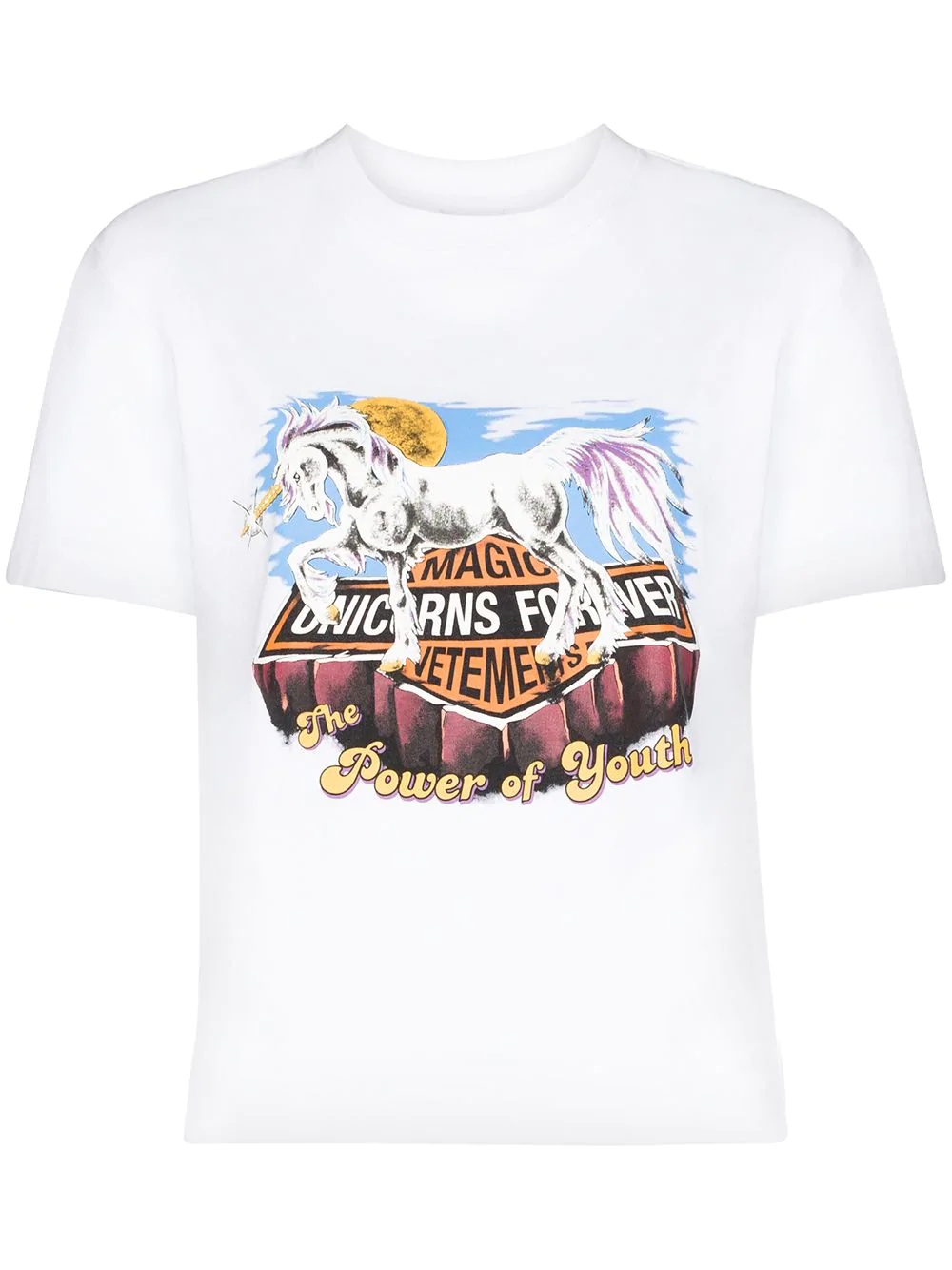 Unicorn-print short-sleeve T-shirt - 1