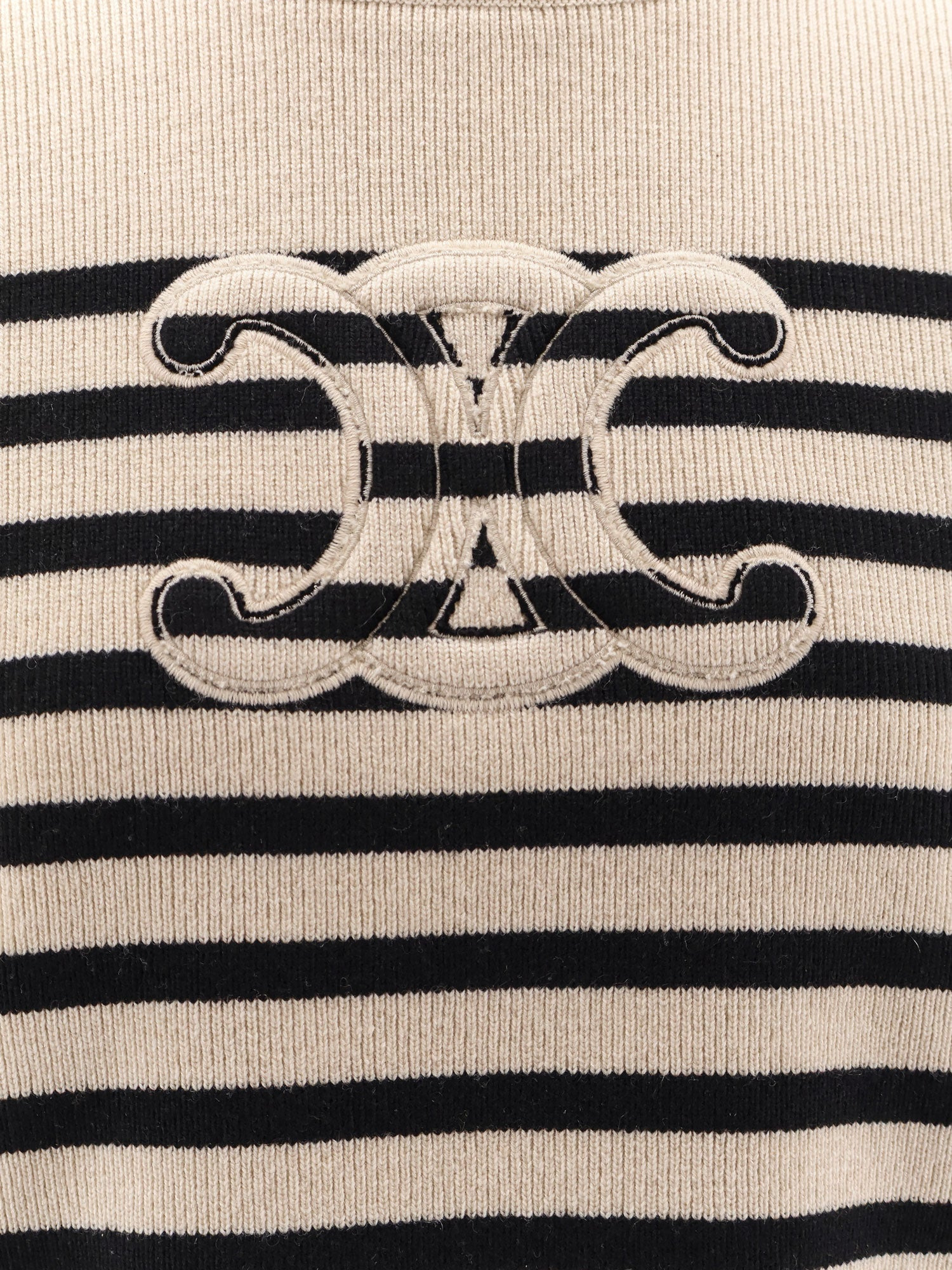 Celine Women Triomphe Cashmere And Wool Sweater - 3