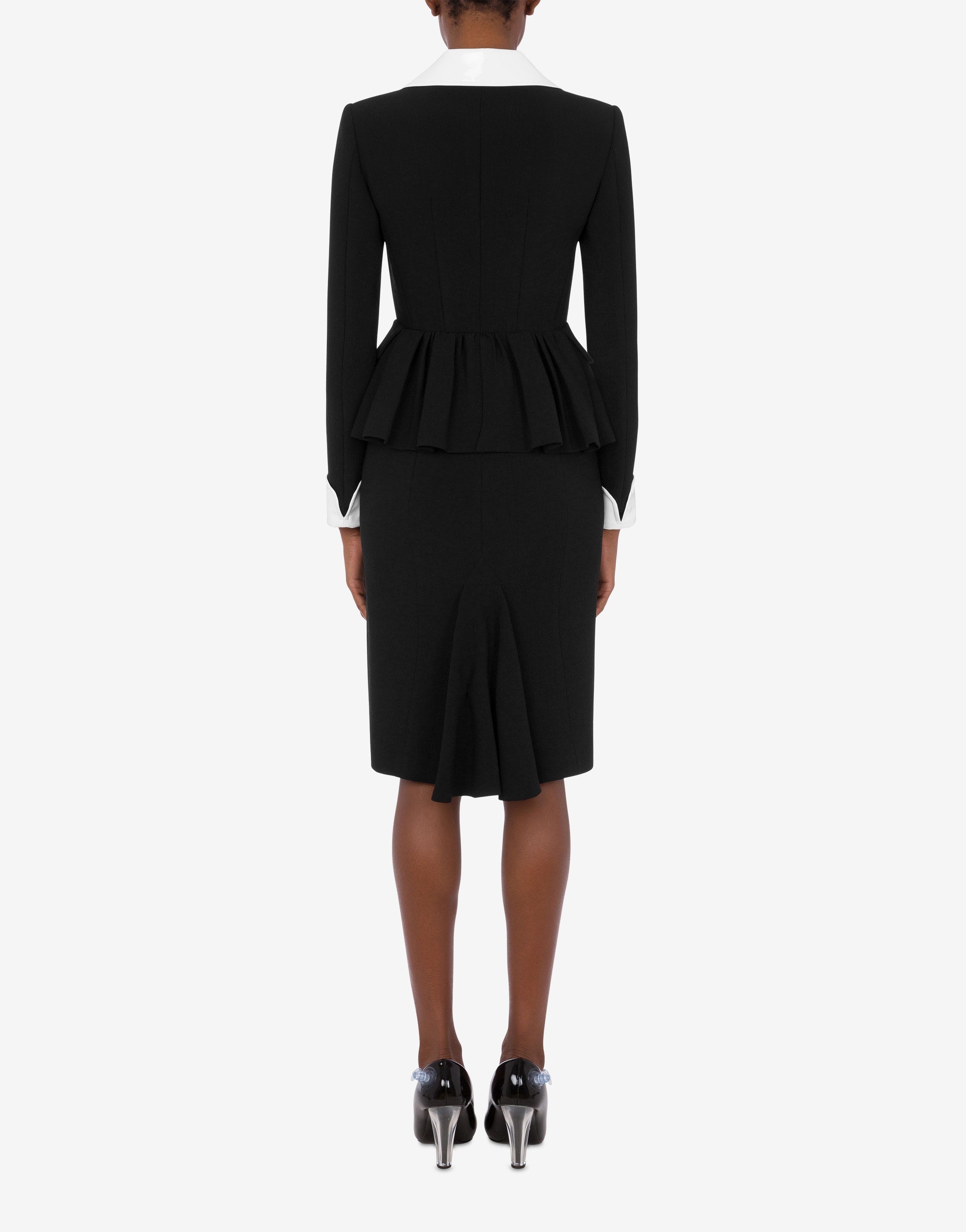 VINYL DETAILS STRETCH CRÊPE JACKET - 3